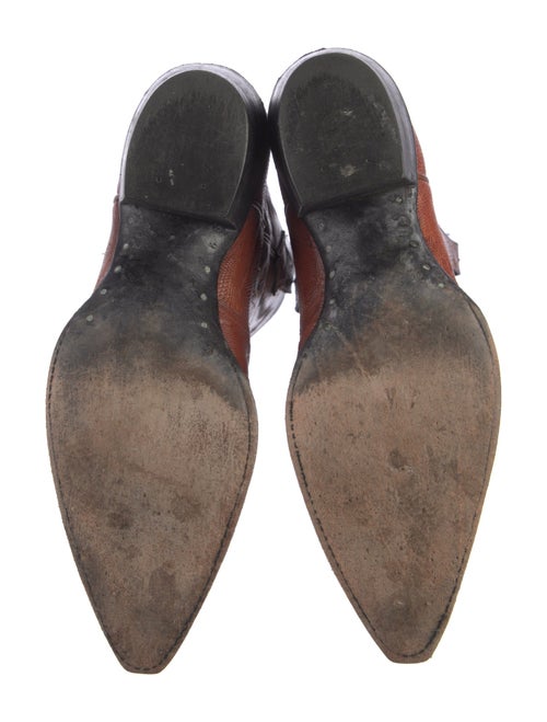 Larry Mahan Leather Patterned Western Boots