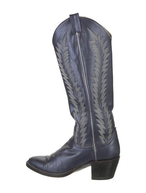 Larry Mahan Leather Printed Western Boots
