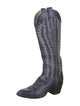 Larry Mahan Leather Printed Western Boots
