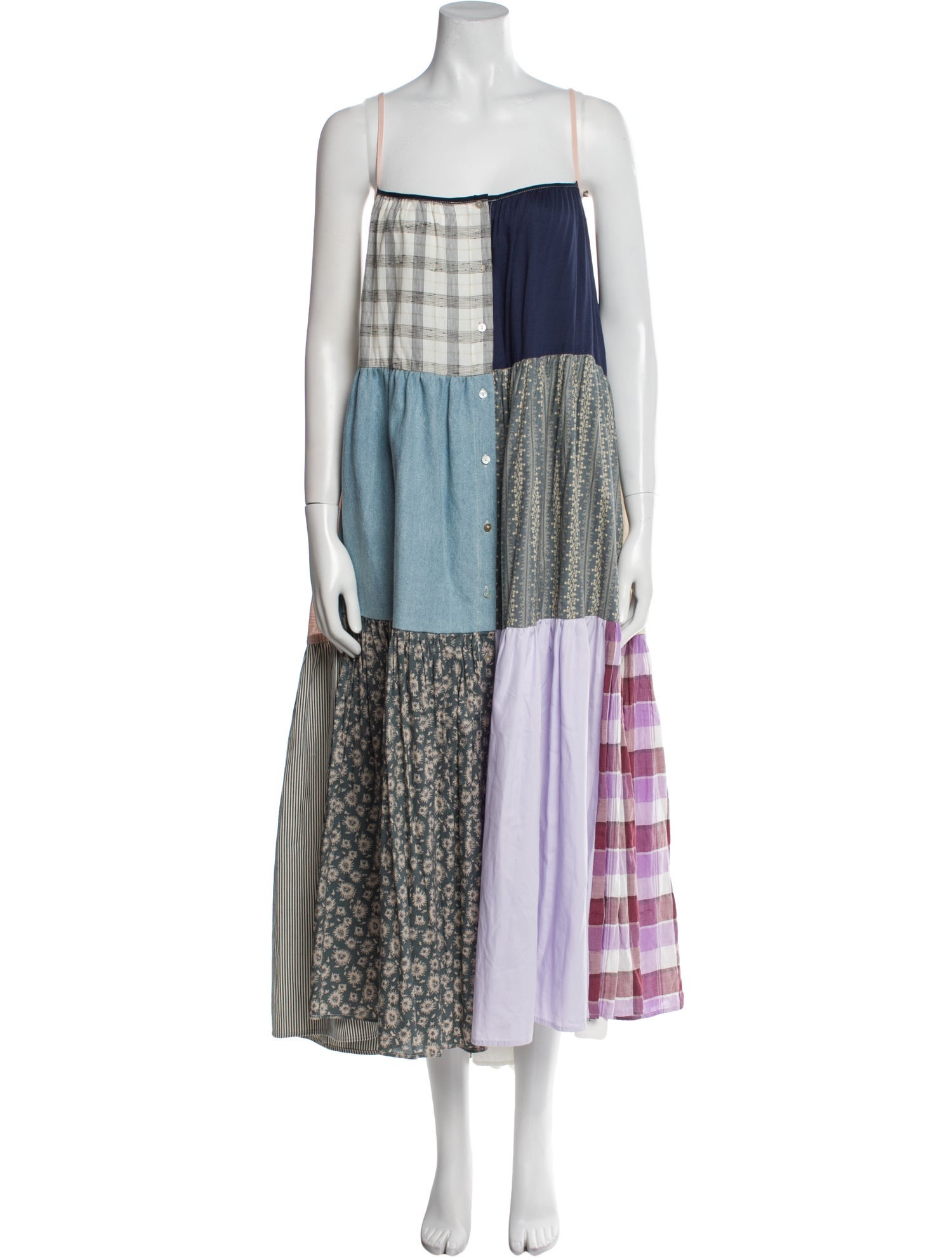 La Réunion Striped Long Dress