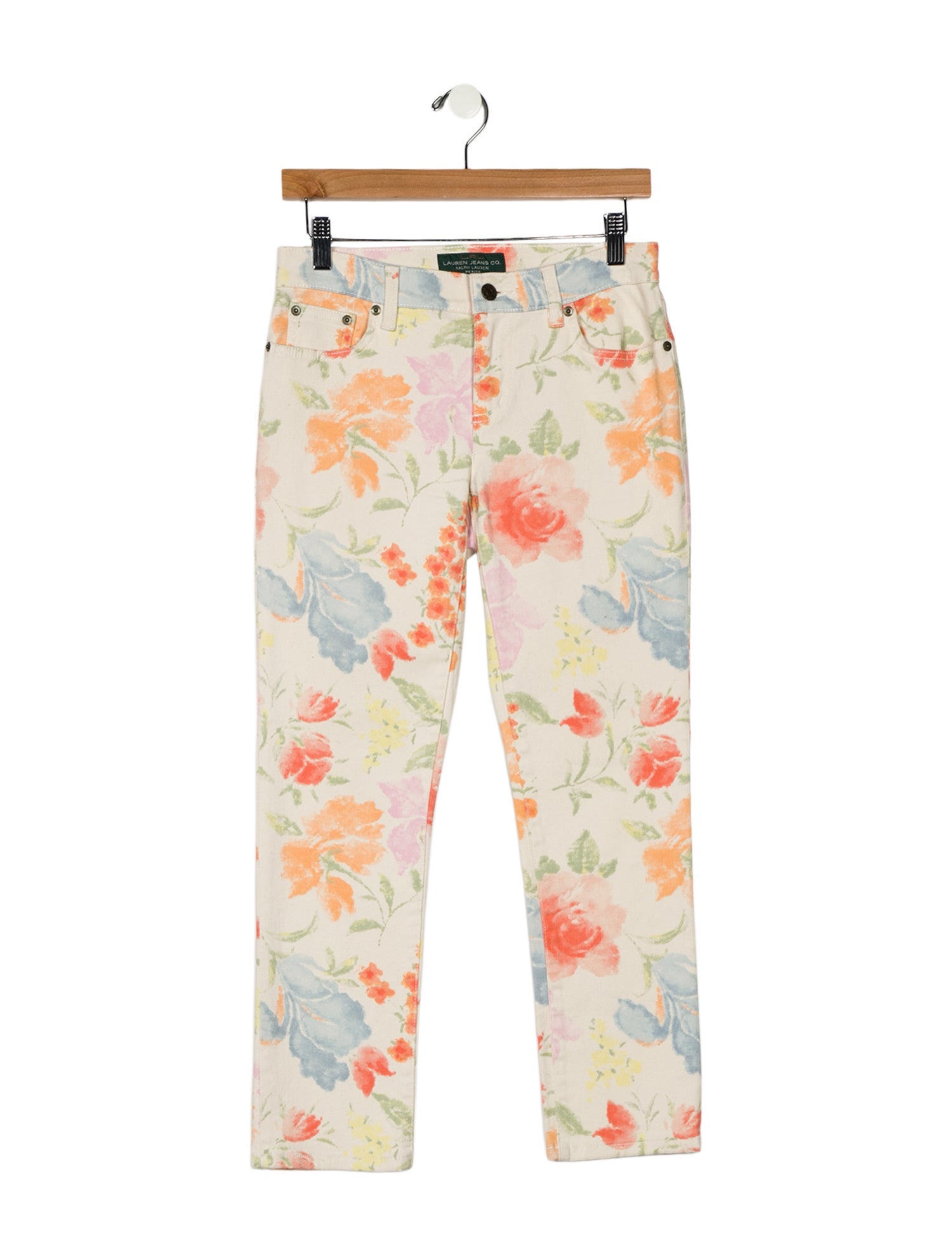 Lauren Jeans Co. Mid-Rise Straight Leg Jeans