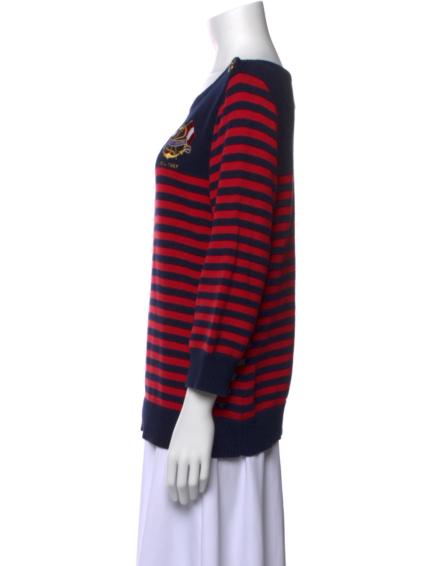Lauren Jeans Co. Striped Scoop Neck Sweater