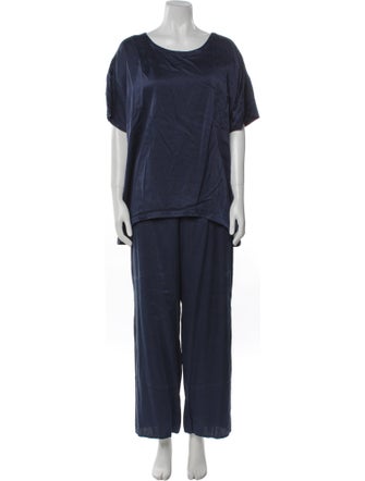 Lunya Silk Ruffle Embellishment Pant Set