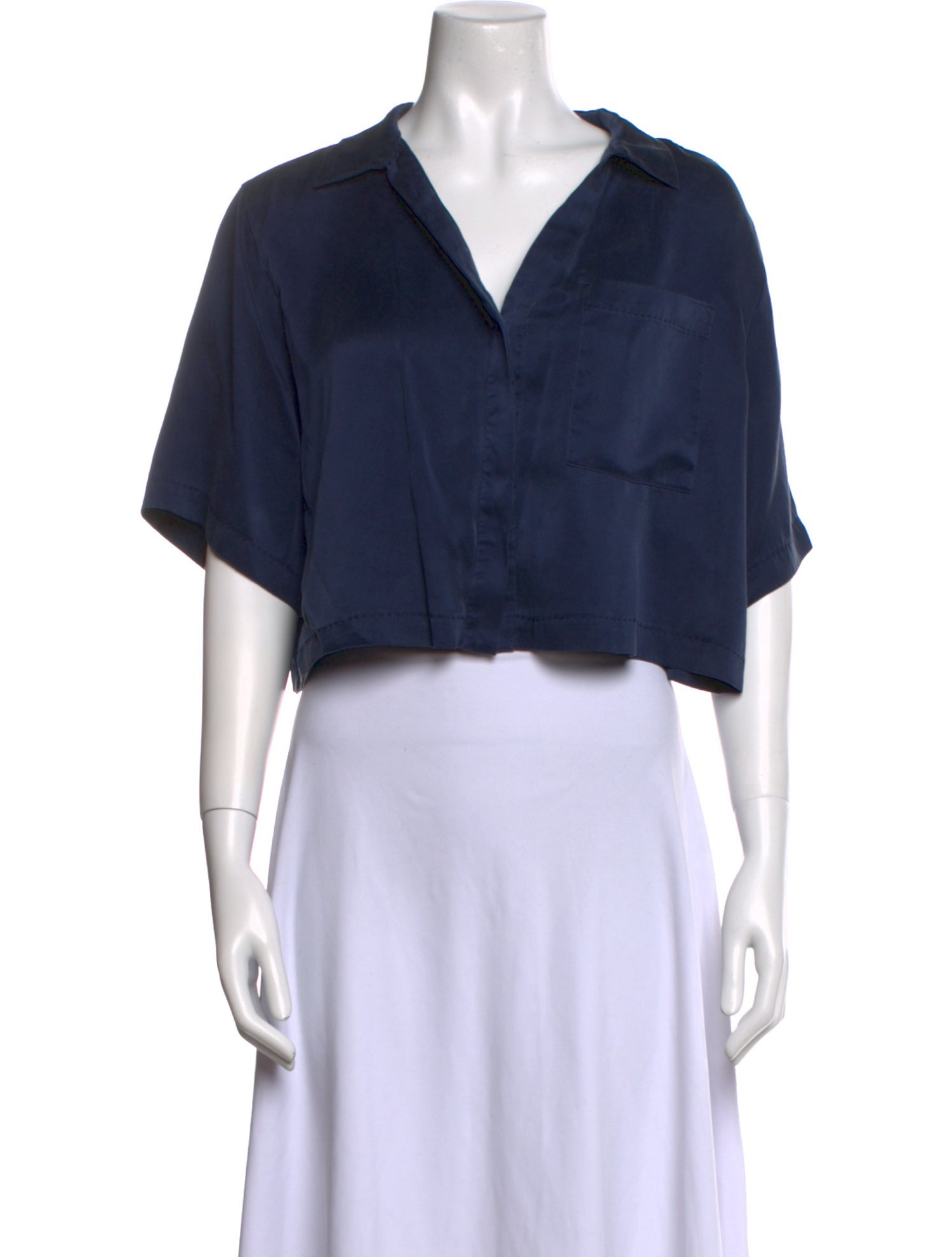 Lunya Silk Short Sleeve Crop Top