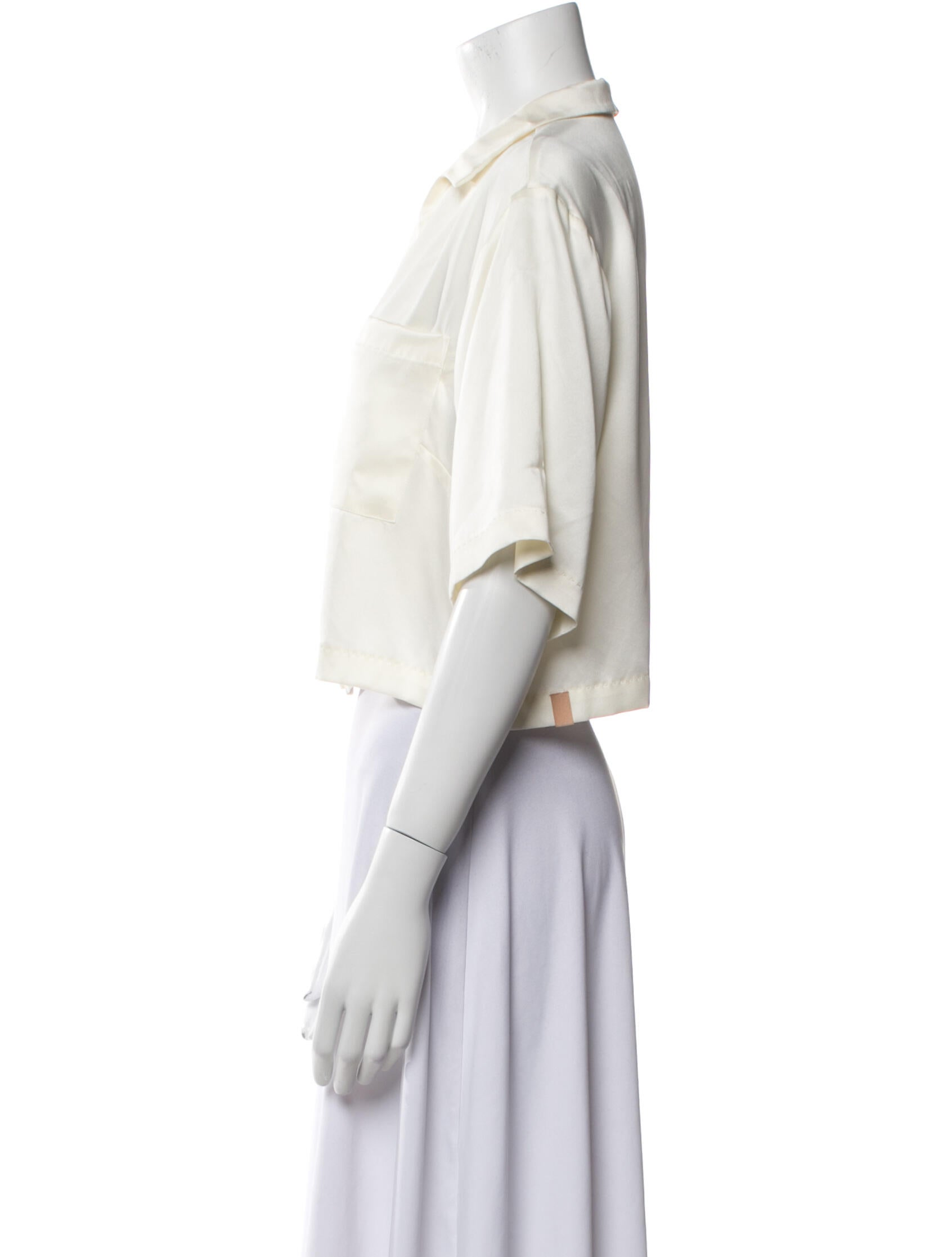 Lunya Silk V-Neck Crop Top