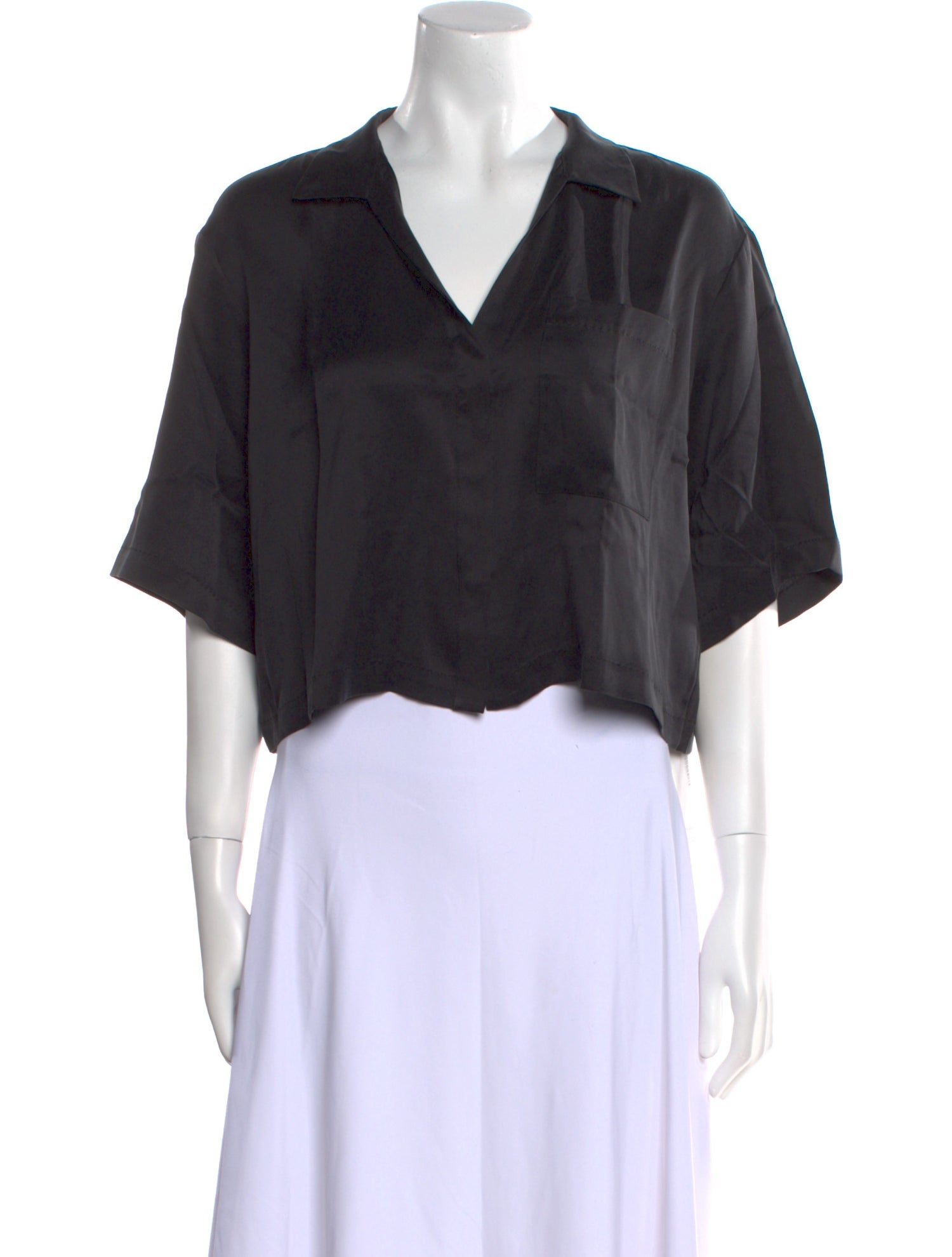 Lunya Silk Short Sleeve Crop Top