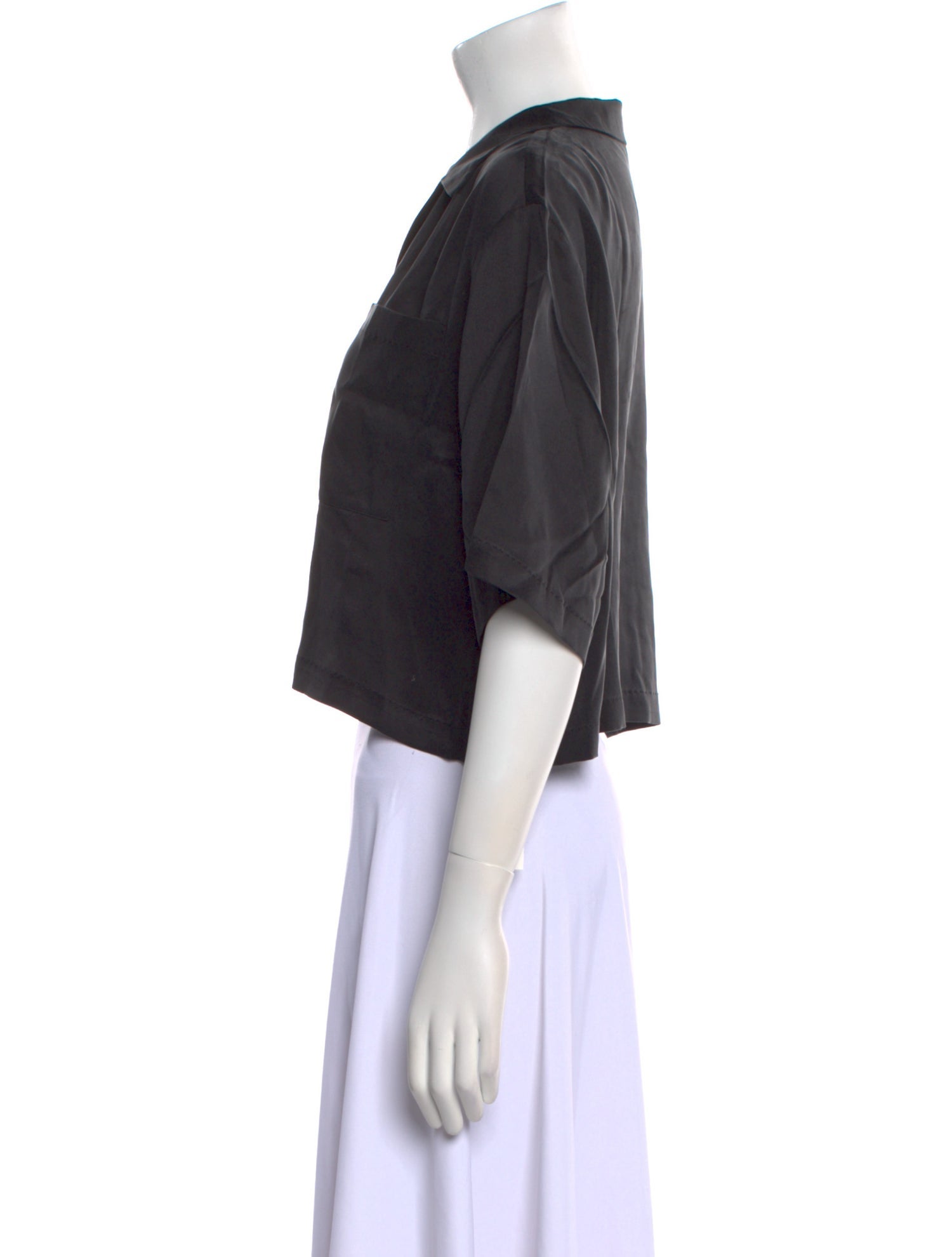 Lunya Silk Short Sleeve Crop Top