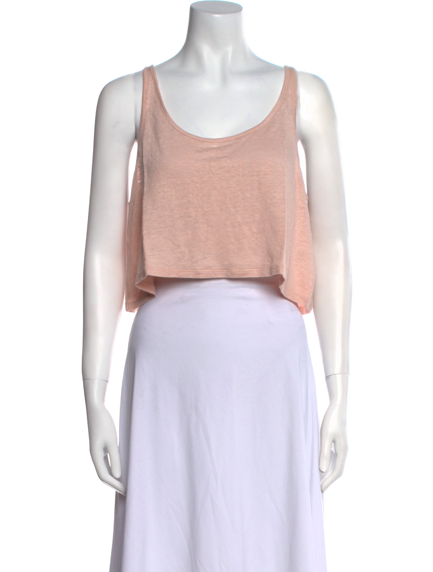 Lunya Linen Scoop Neck Crop Top