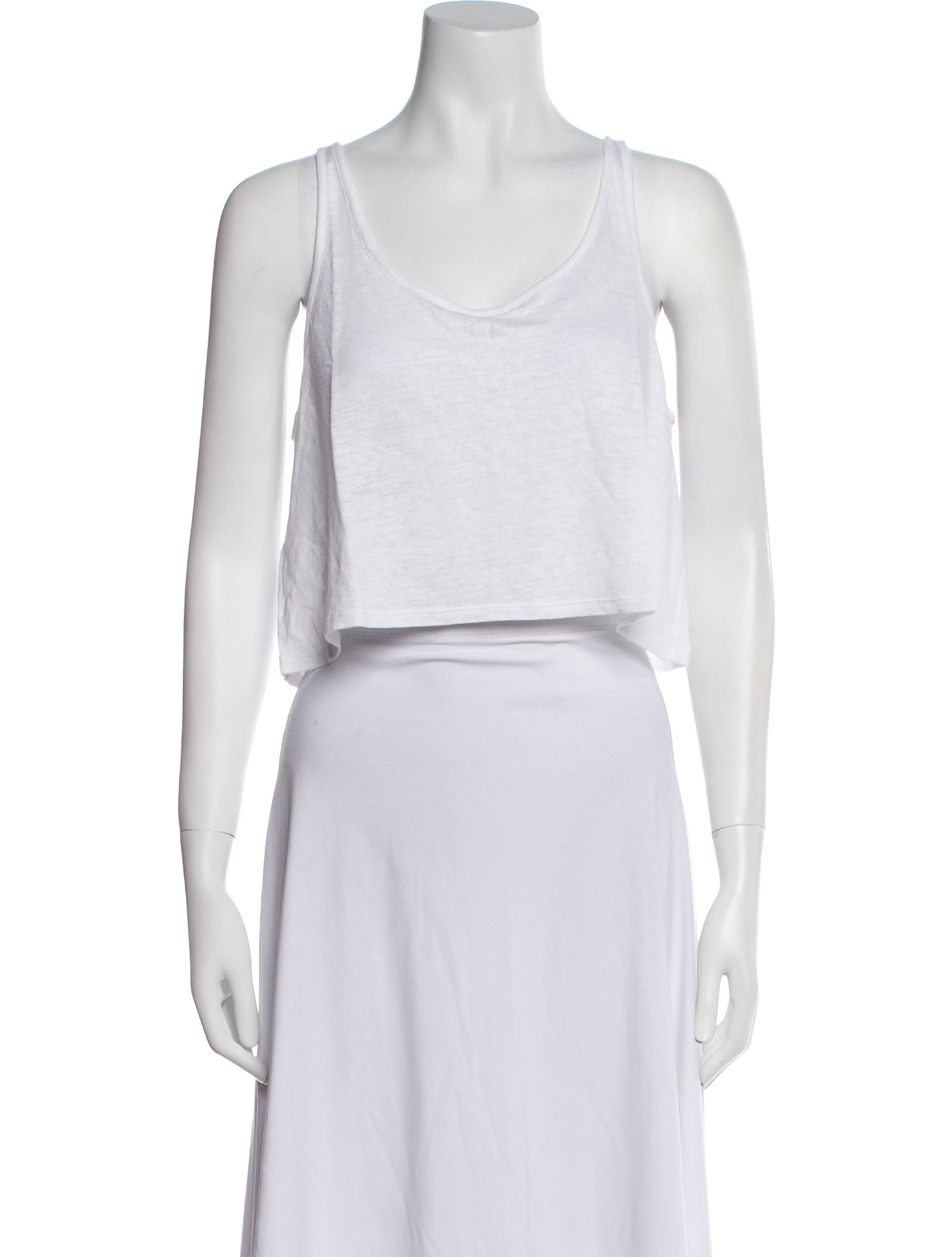 Lunya Linen Scoop Neck Crop Top