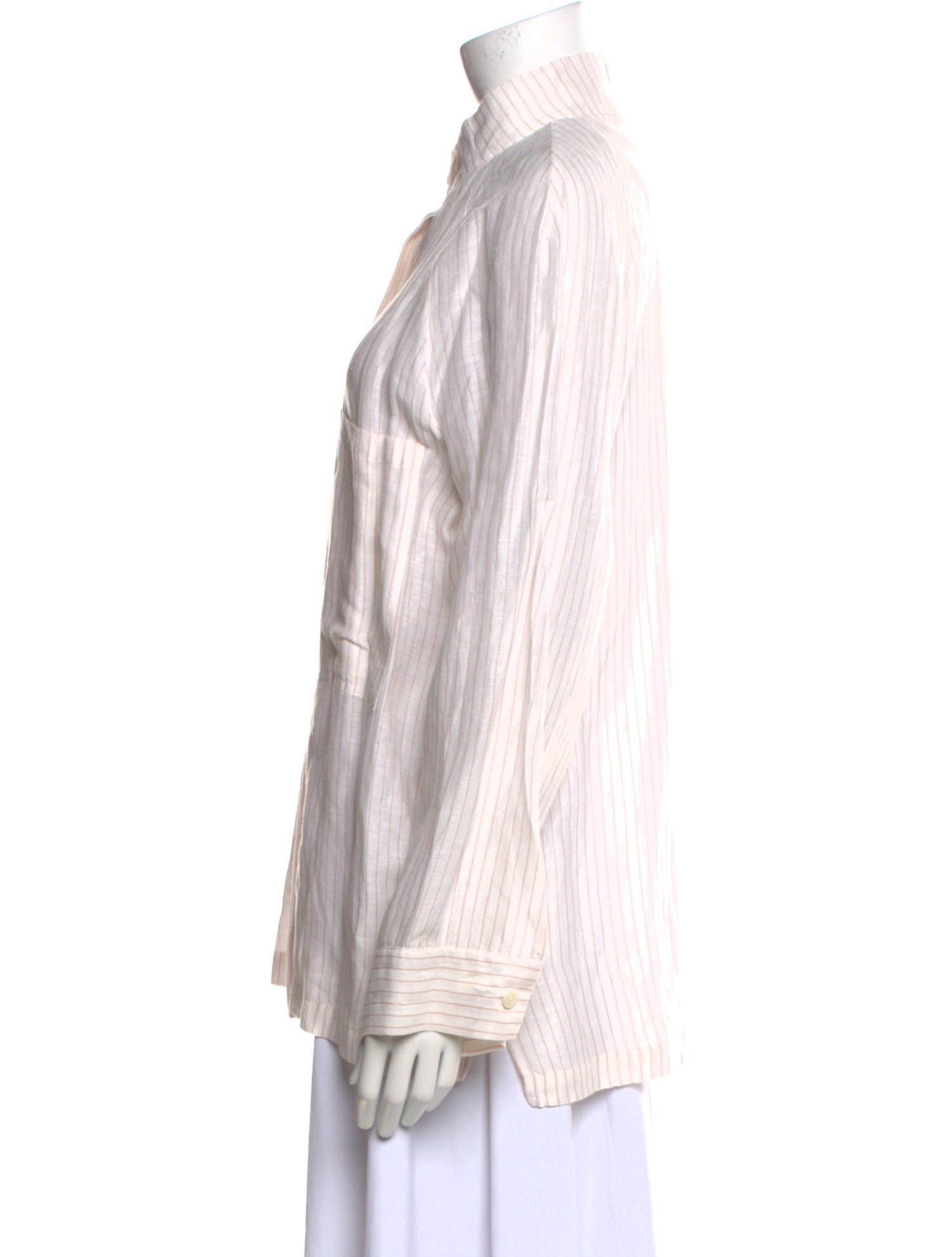 Lunya Linen Striped Button-Up Top