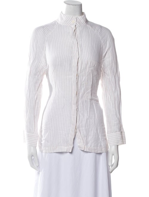 Lunya Linen Striped Button-Up Top