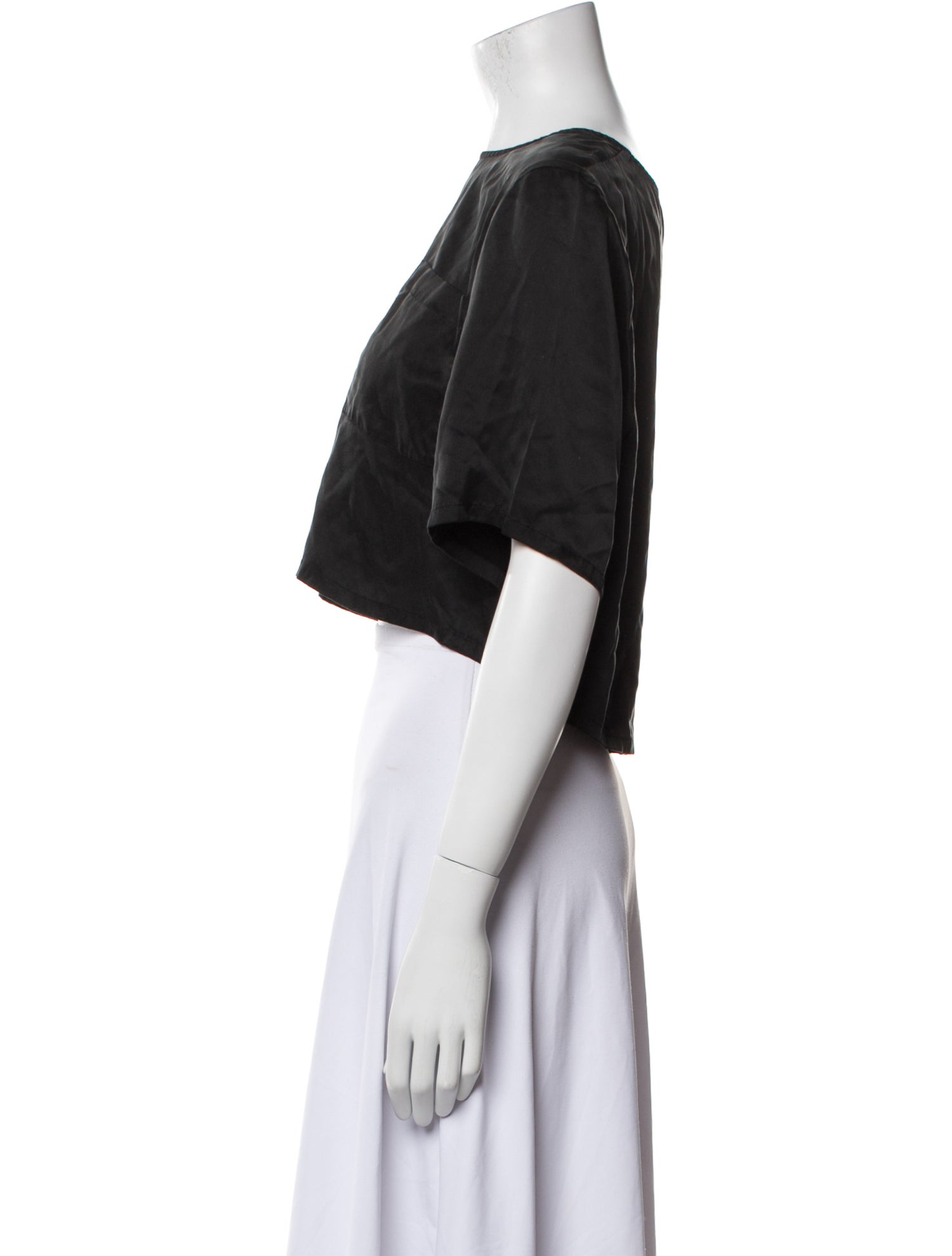 Lunya Silk Scoop Neck Crop Top