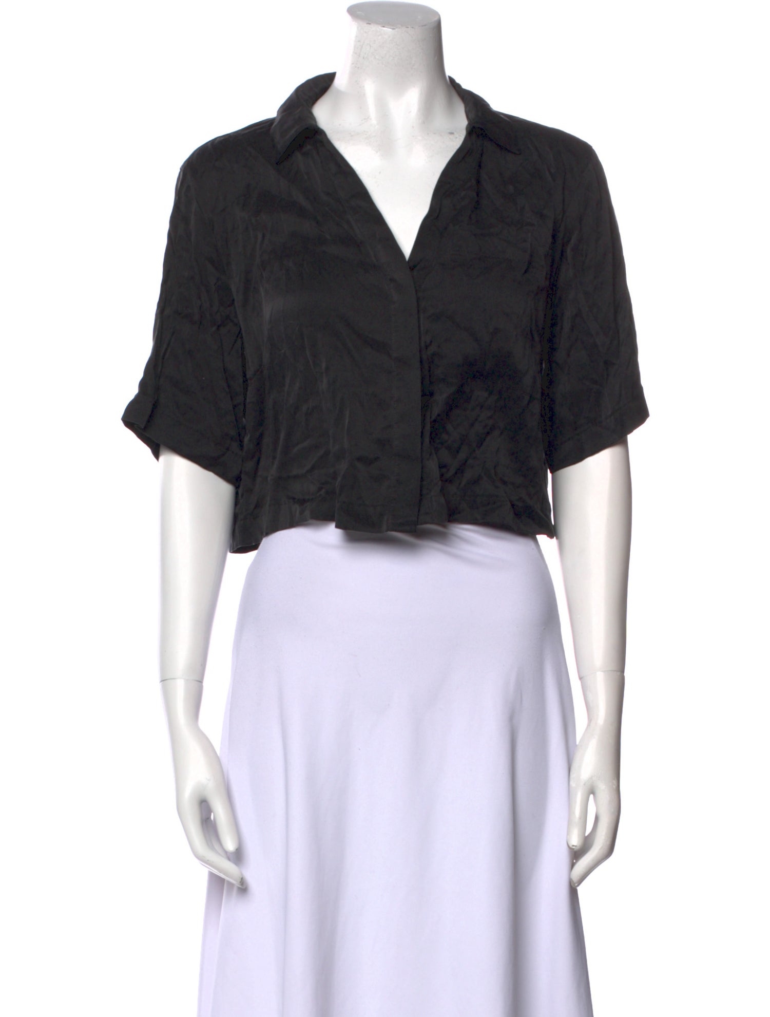 Lunya Silk V-Neck Crop Top