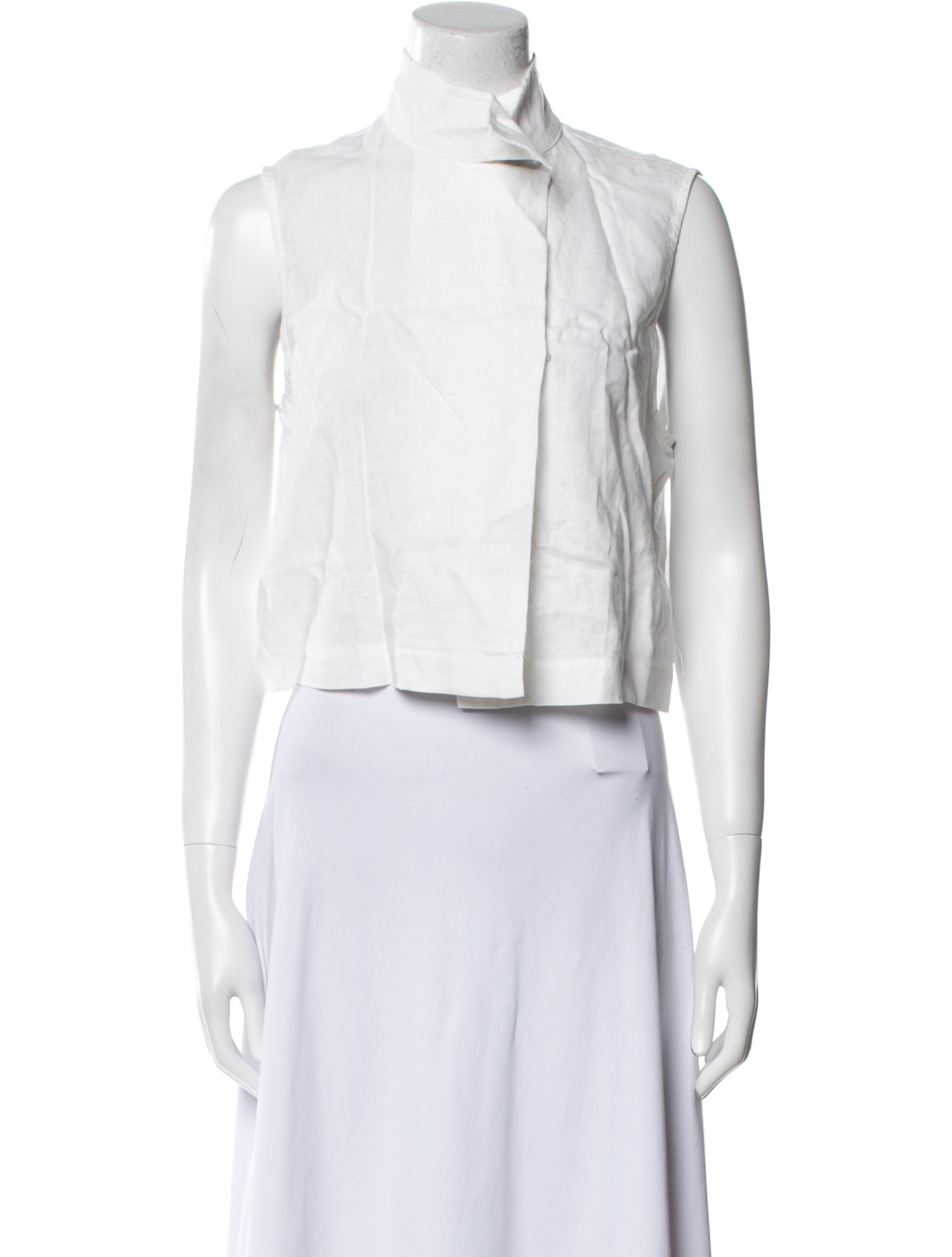 Lunya Linen Mock Neck Crop Top w/ Tags