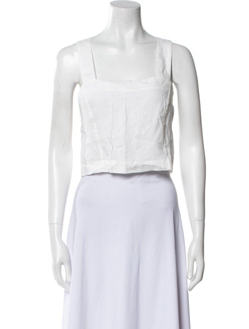 Lunya Linen Square Neckline Crop Top