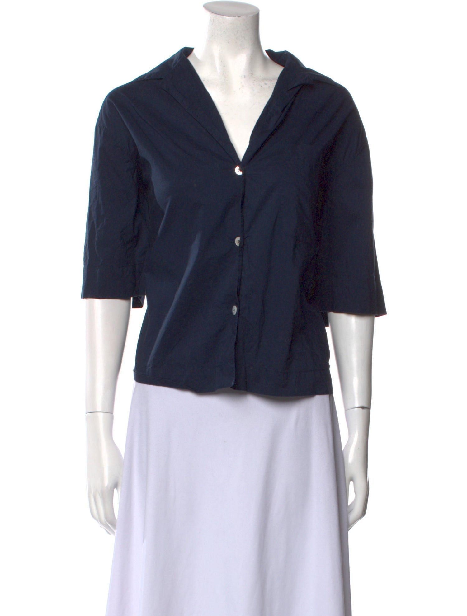 Lunya V-Neck Three-Quarter Sleeve Crop Top