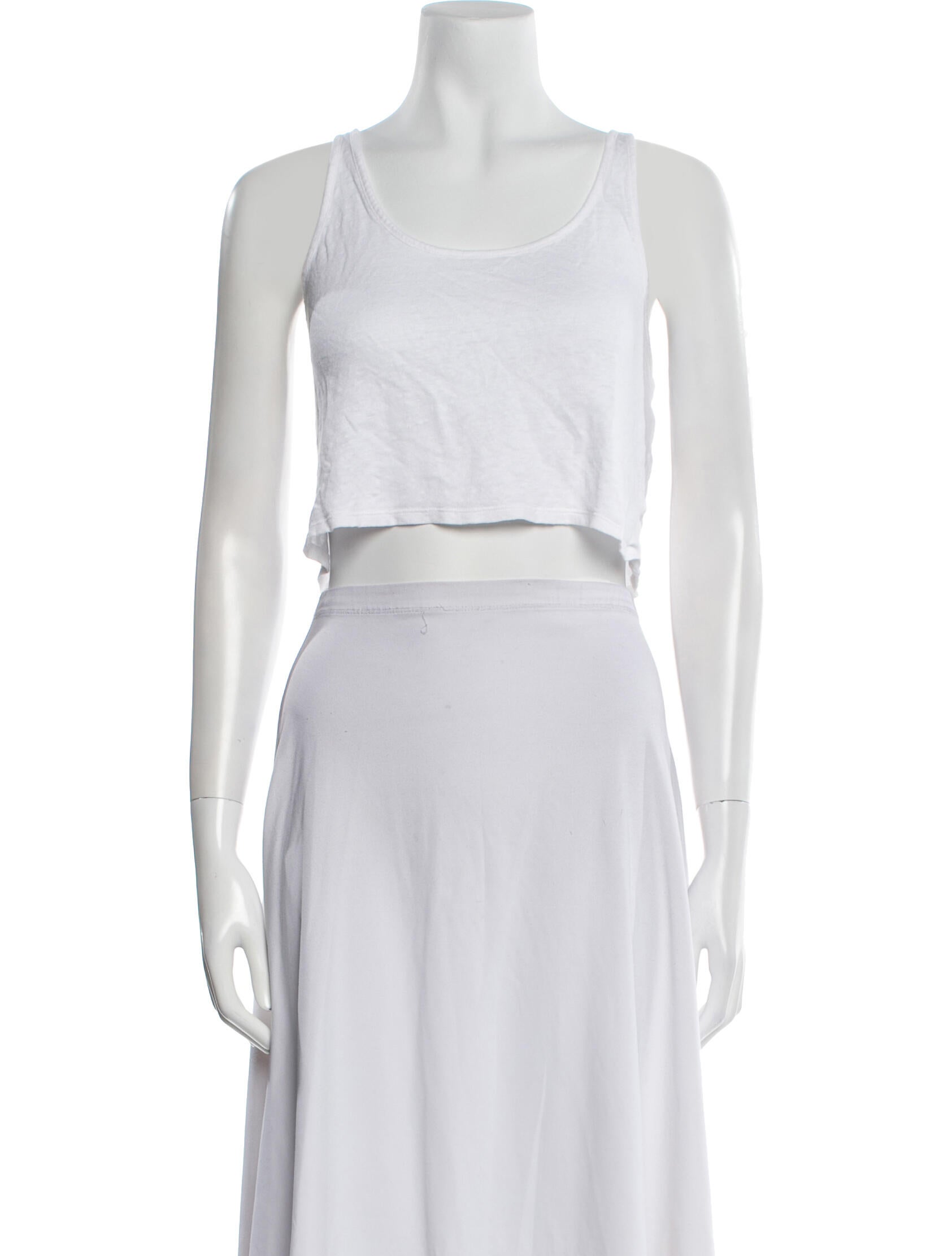 Lunya Linen Scoop Neck Crop Top