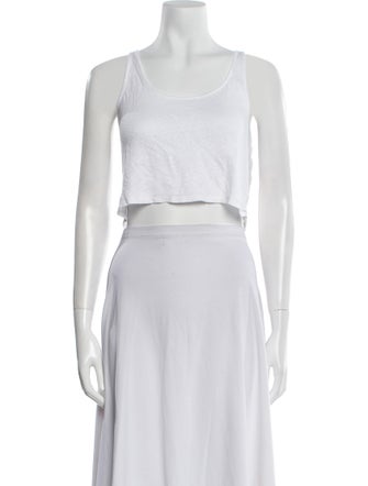 Lunya Linen Scoop Neck Crop Top