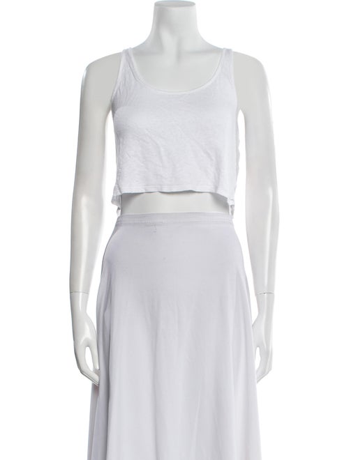 Lunya Linen Scoop Neck Crop Top