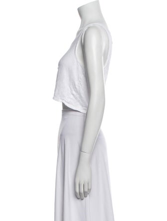 Lunya Linen Scoop Neck Crop Top