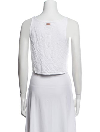 Lunya Linen Scoop Neck Crop Top