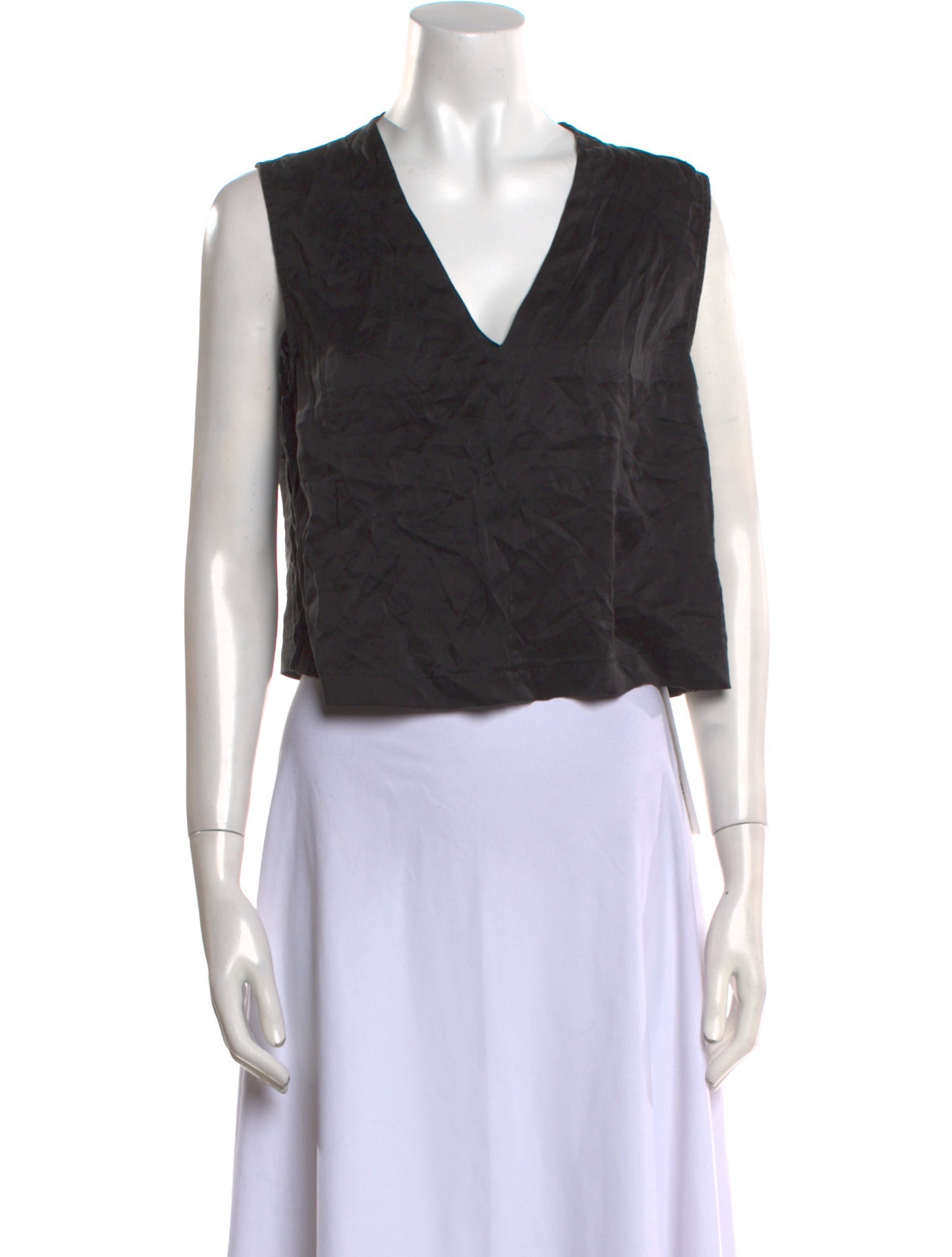 Lunya Silk V-Neck Crop Top