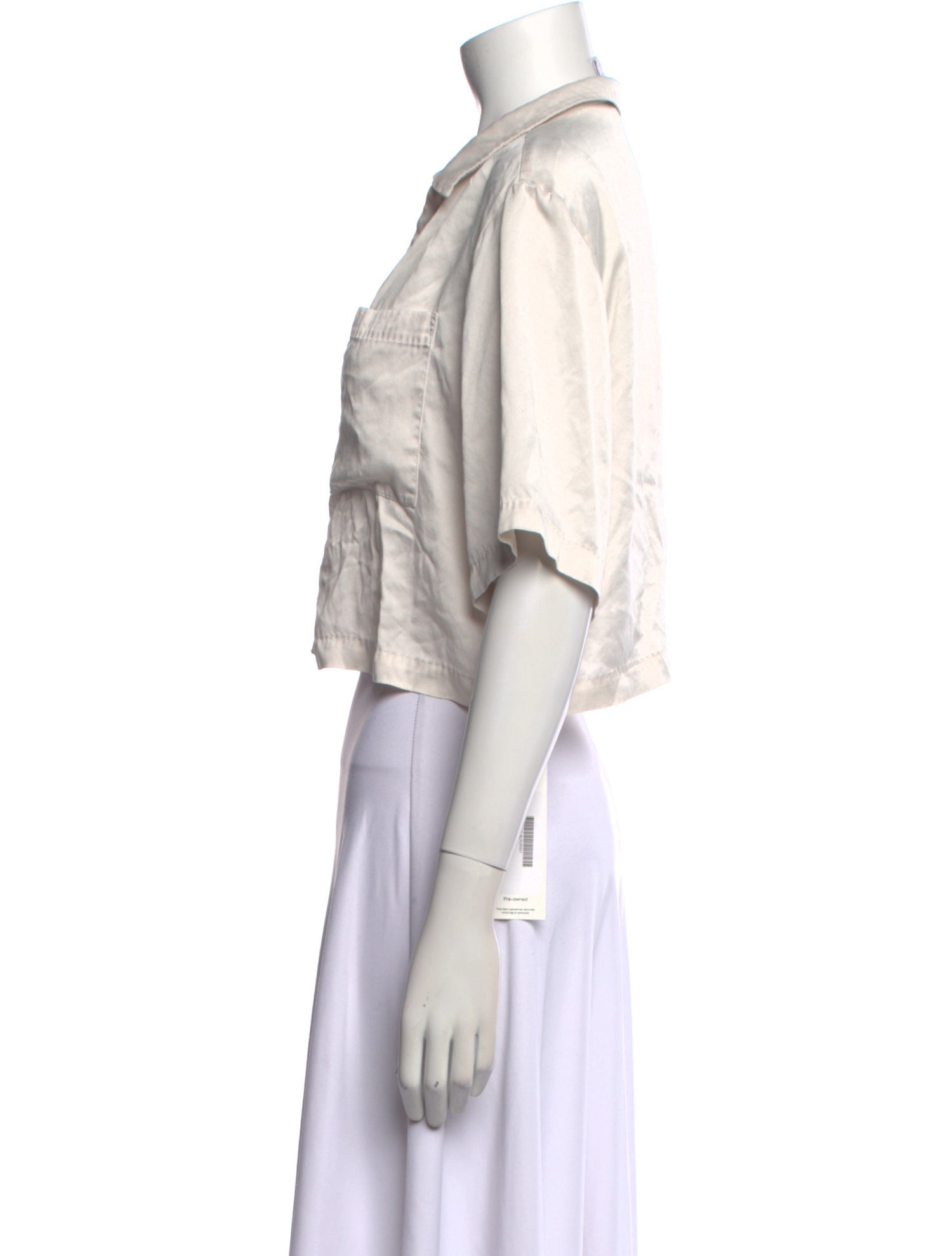 Lunya Silk V-Neck Crop Top