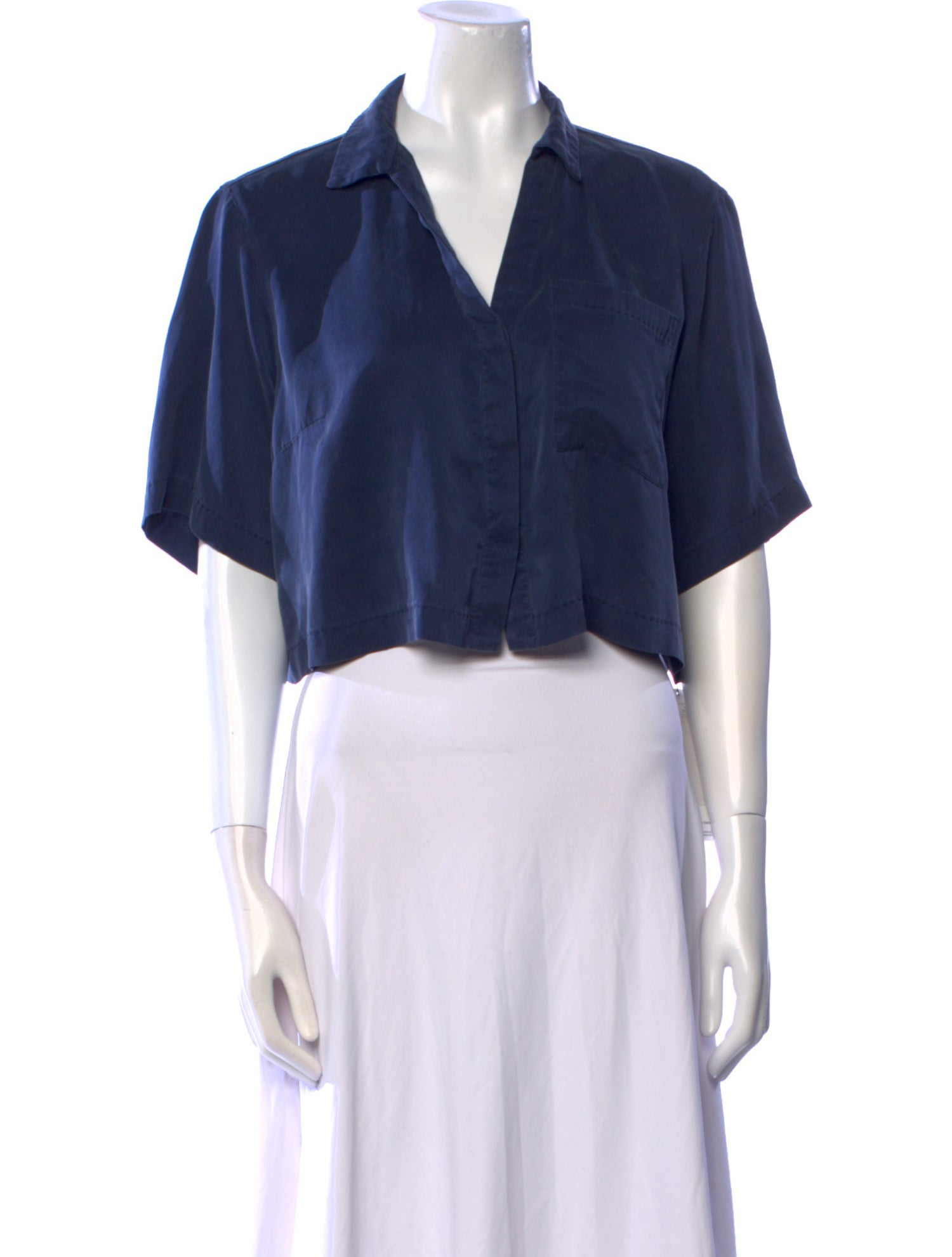 Lunya Silk Short Sleeve Crop Top