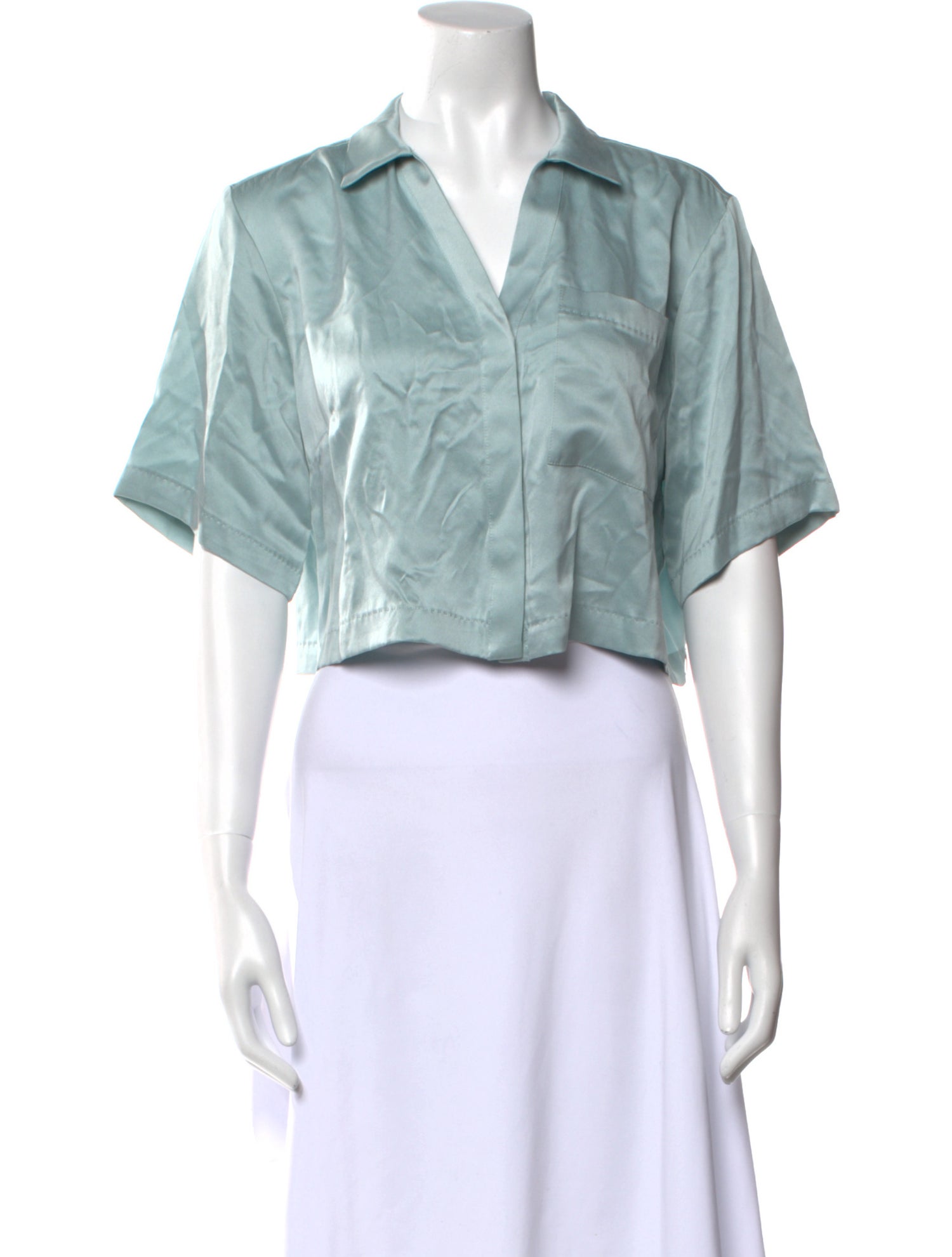 Lunya Silk Short Sleeve Crop Top w/ Tags