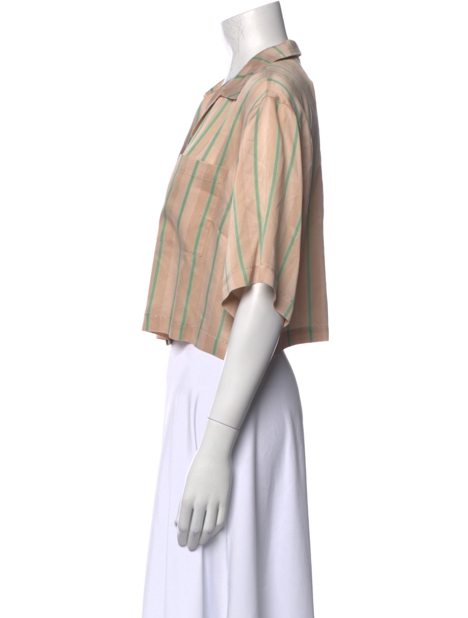 Lunya Striped Short Sleeve Crop Top