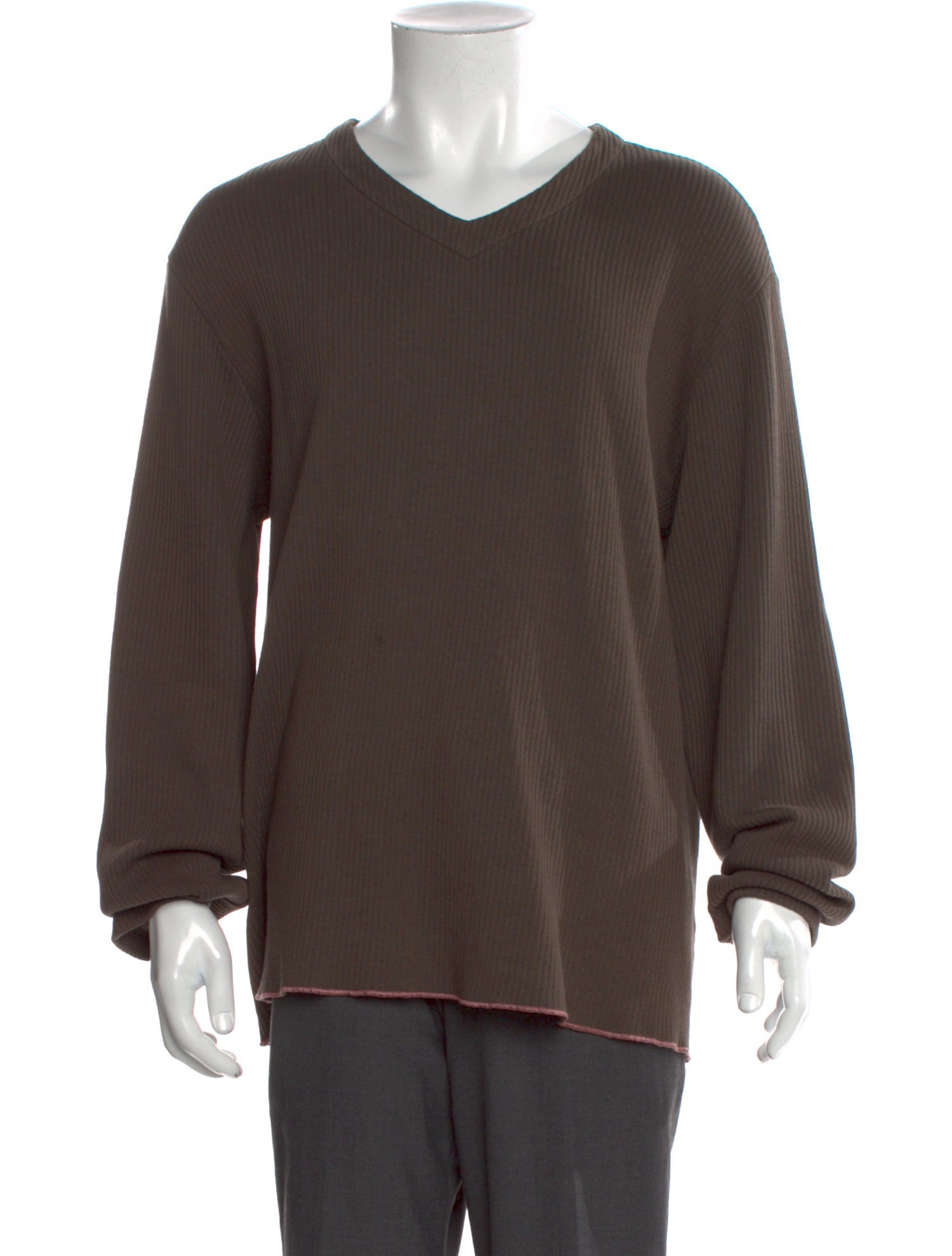 Lady White Co. V-Neck Long Sleeve Pullover