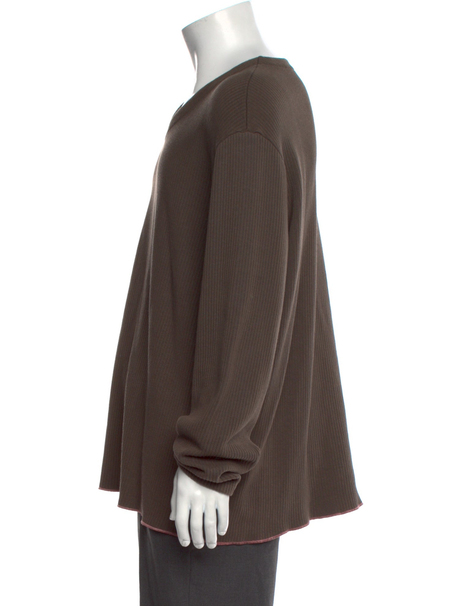 Lady White Co. V-Neck Long Sleeve Pullover