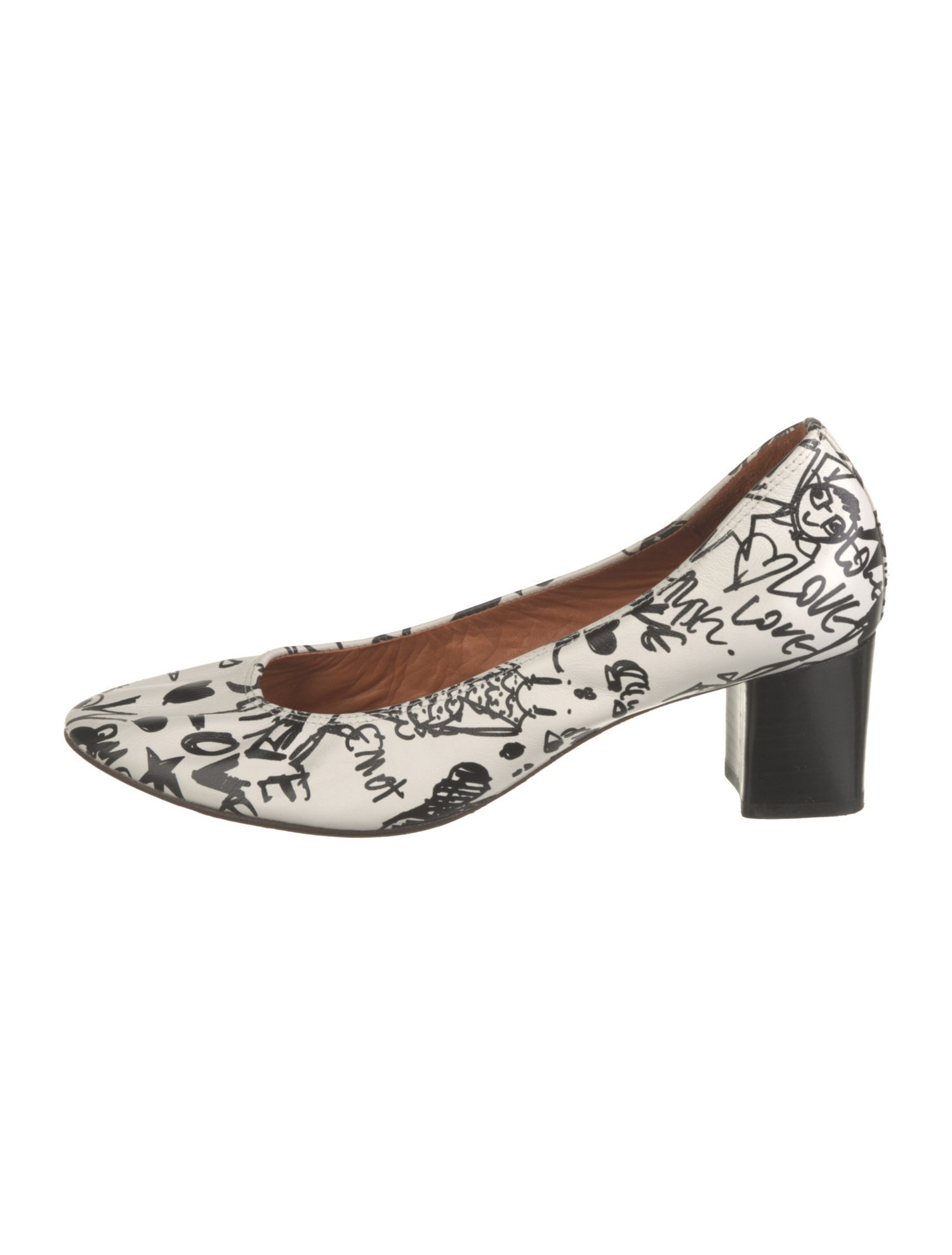 Lavin Leather Printed Pumps