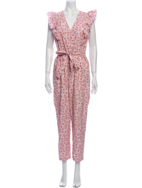 La Vie Rebecca Taylor Paisley Print V-Neck Jumpsui