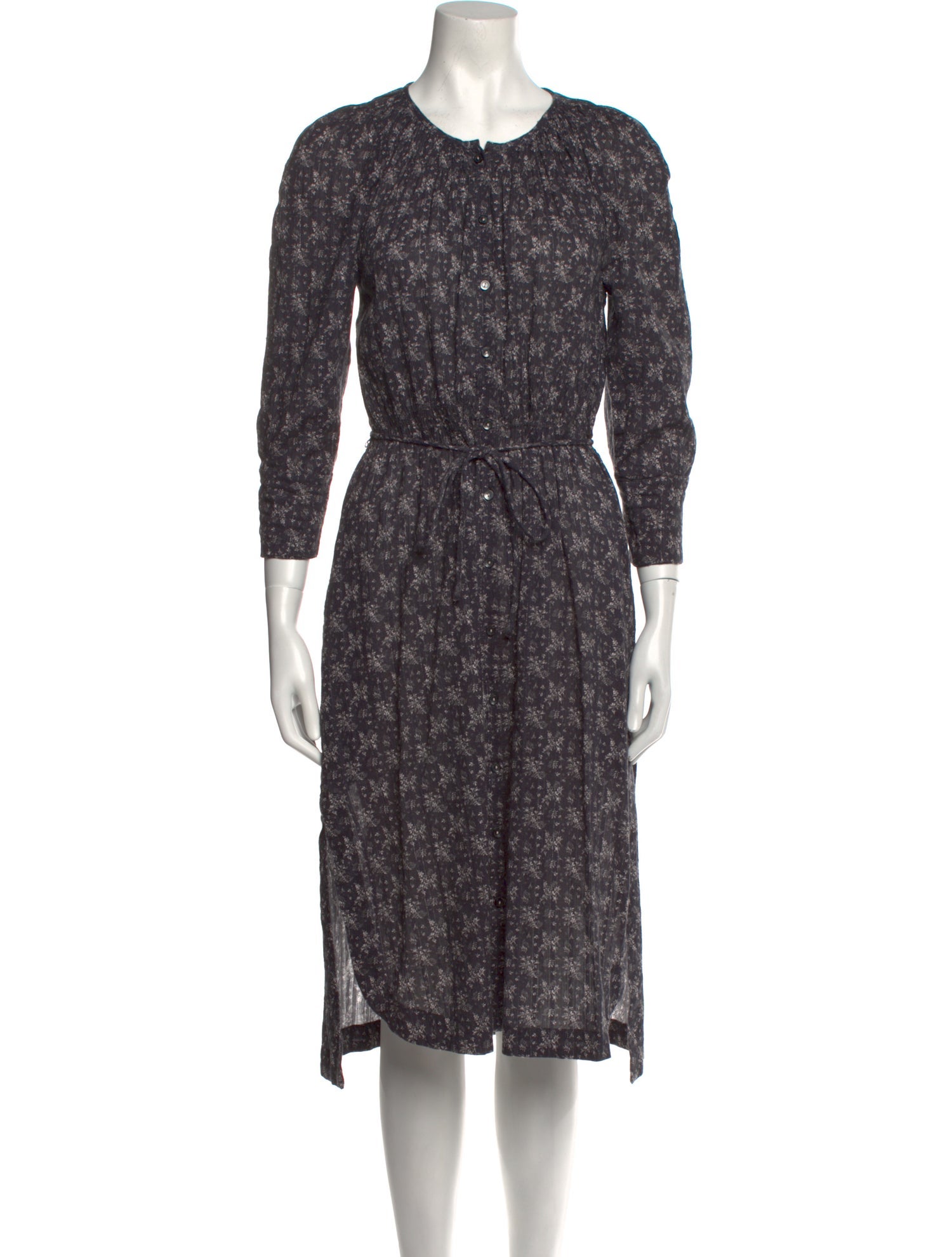 La Vie Rebecca Taylor Floral Print Midi Length Dress