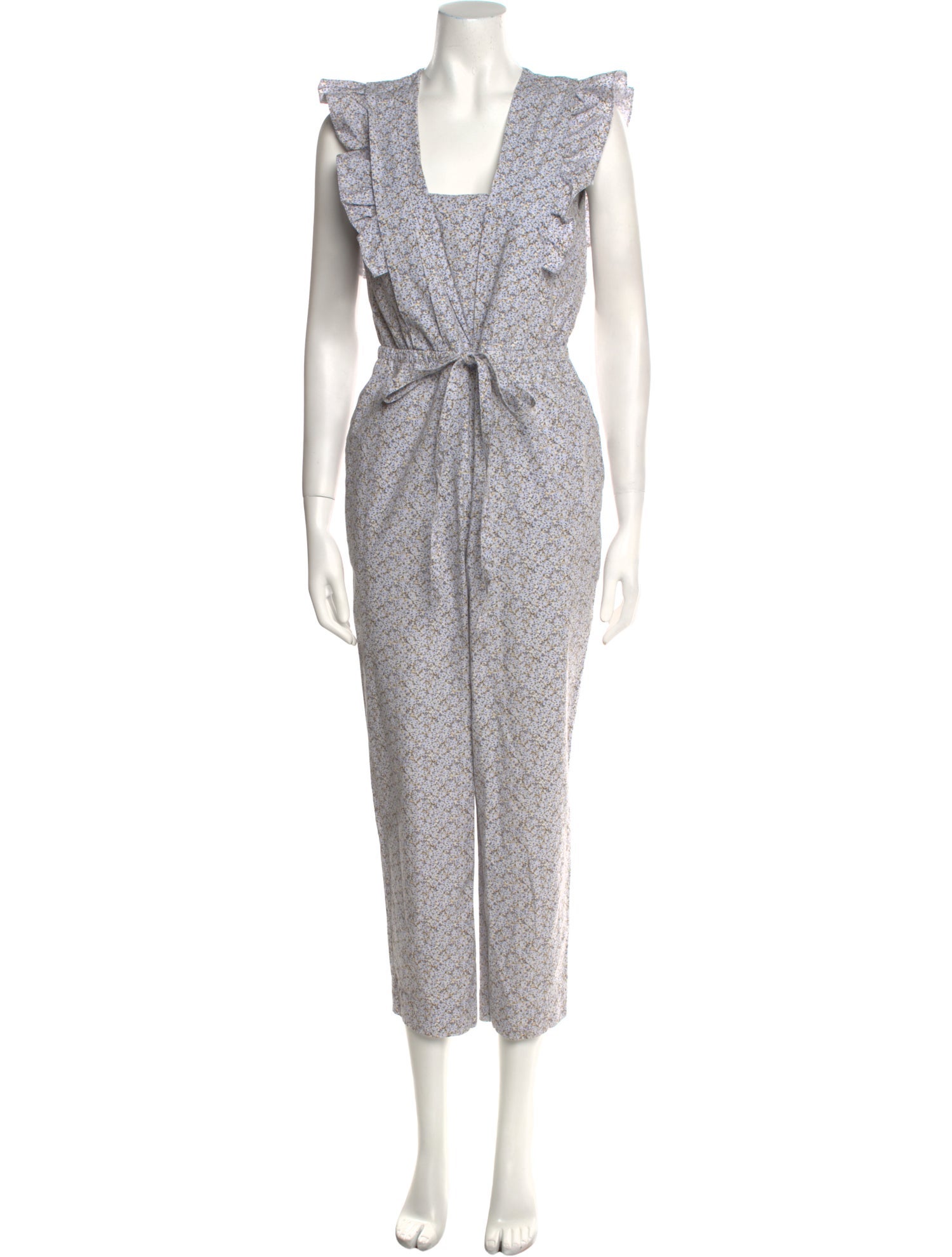 La Vie Rebecca Taylor Printed Square Neckline Jumpsuit