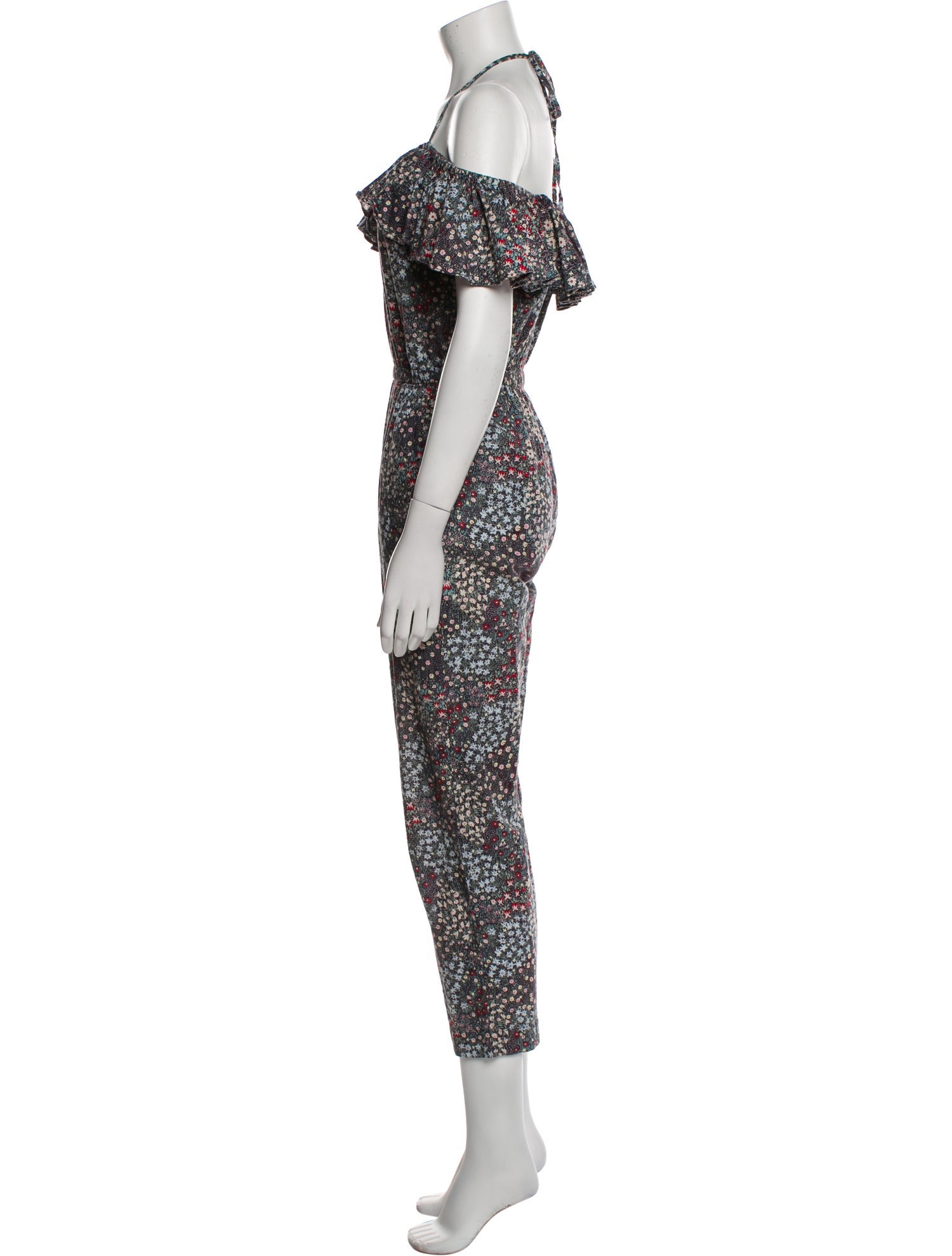 La Vie Rebecca Taylor Floral Print Halterneck Jumpsuit