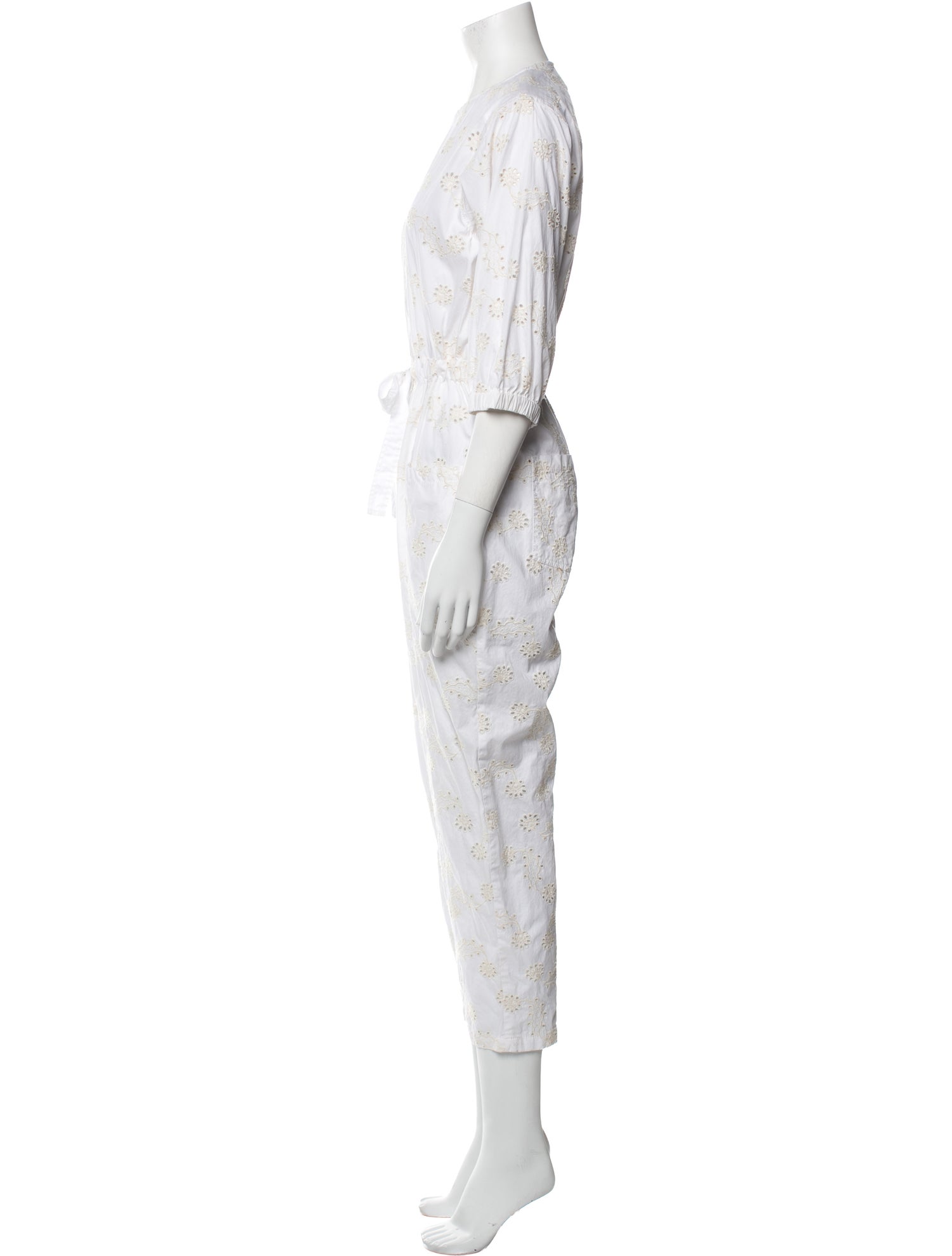 La Vie Rebecca Taylor Patterned Crew Neck Jumpsuit