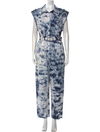 La Vie Rebecca Taylor Tie-Dye Print Jumpsuit