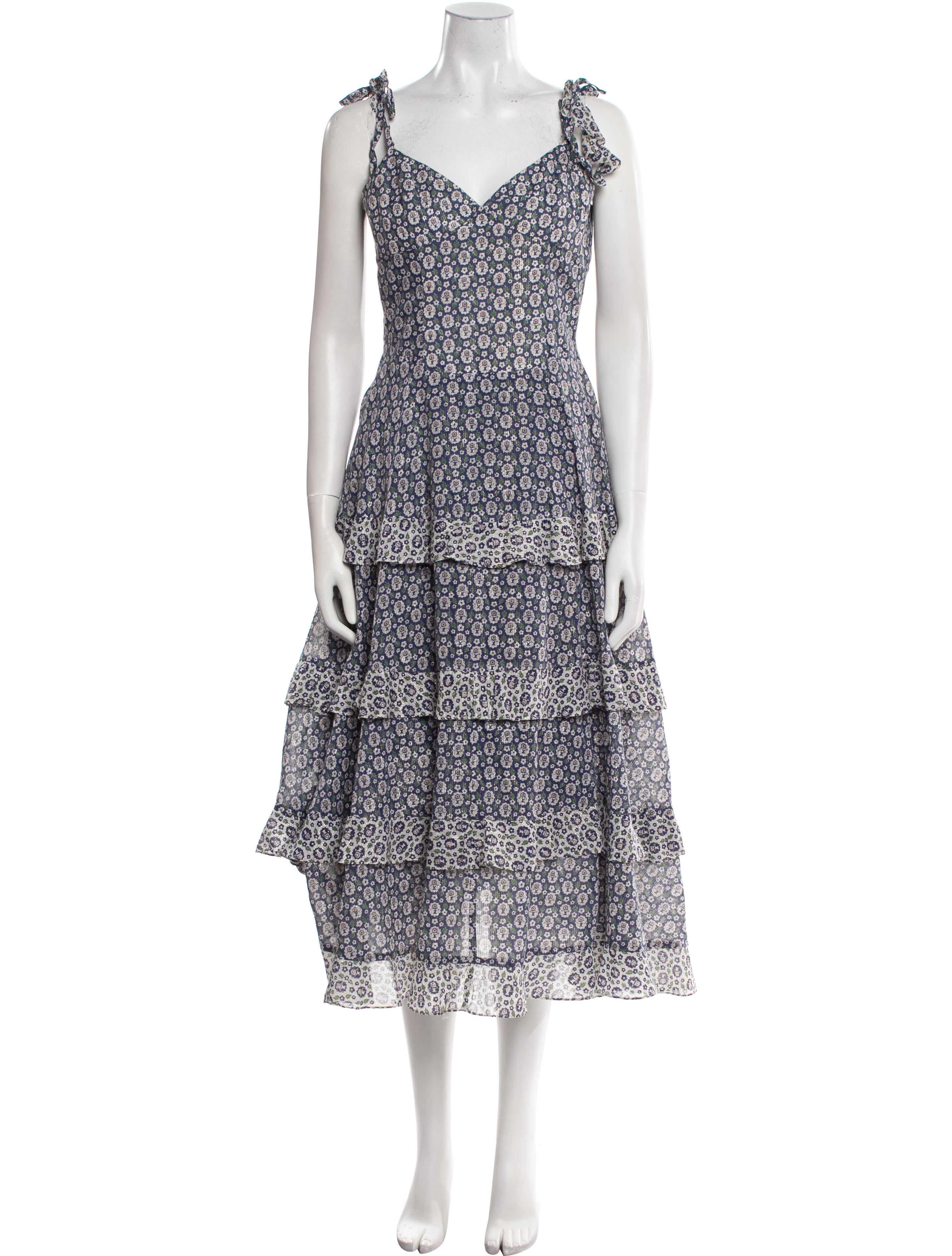 La Vie Rebecca Taylor Floral Print Long Dress w/ Tags