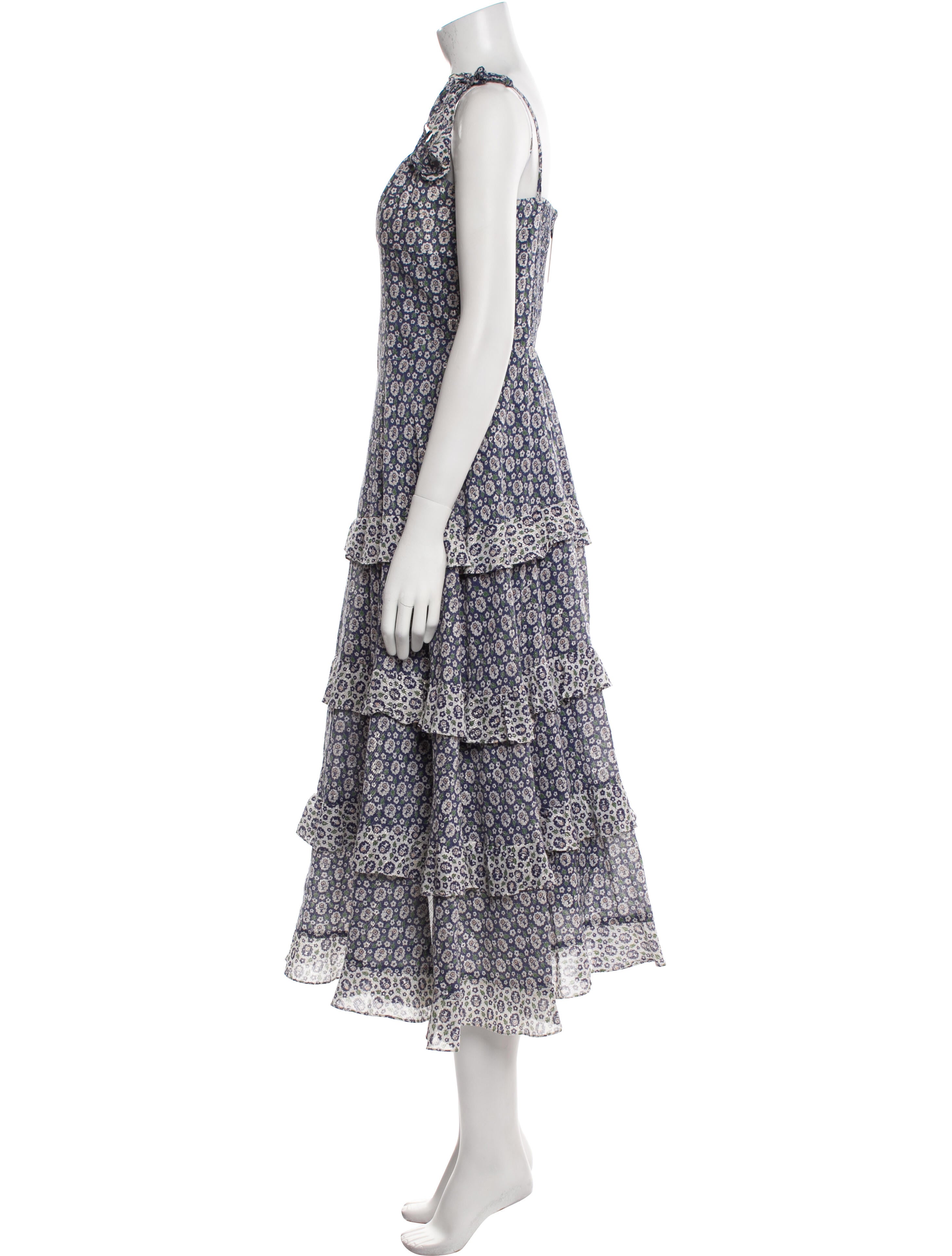 La Vie Rebecca Taylor Floral Print Long Dress w/ Tags