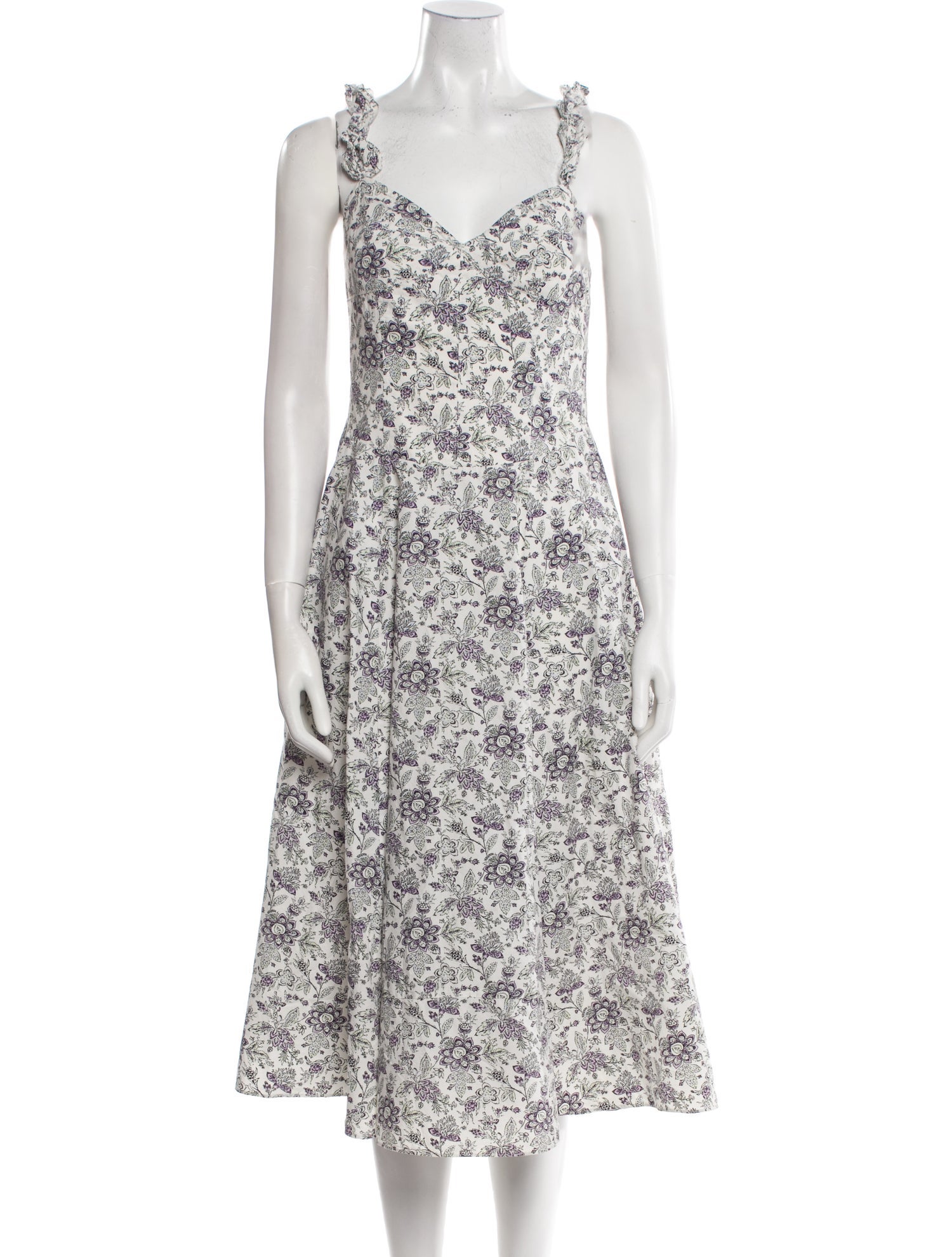 La Vie Rebecca Taylor Floral Print Midi Length Dress w/ Tags