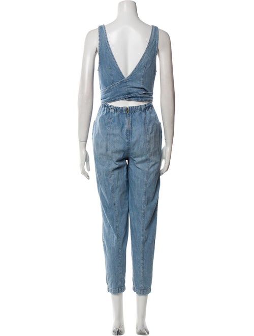 La Vie Rebecca Taylor Plunge Neckline Jumpsuit