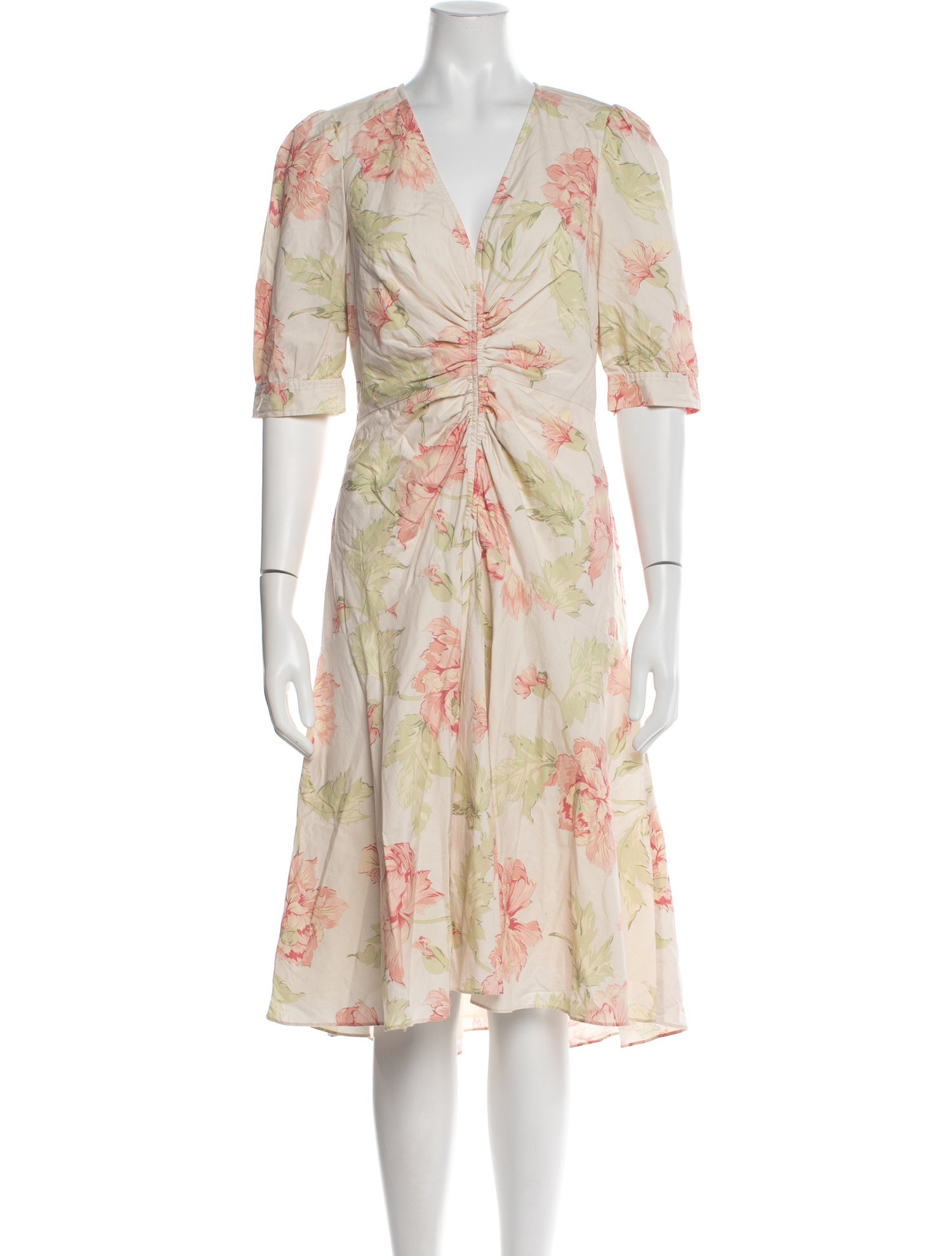 La Vie Rebecca Taylor Floral Print Midi Length Dress