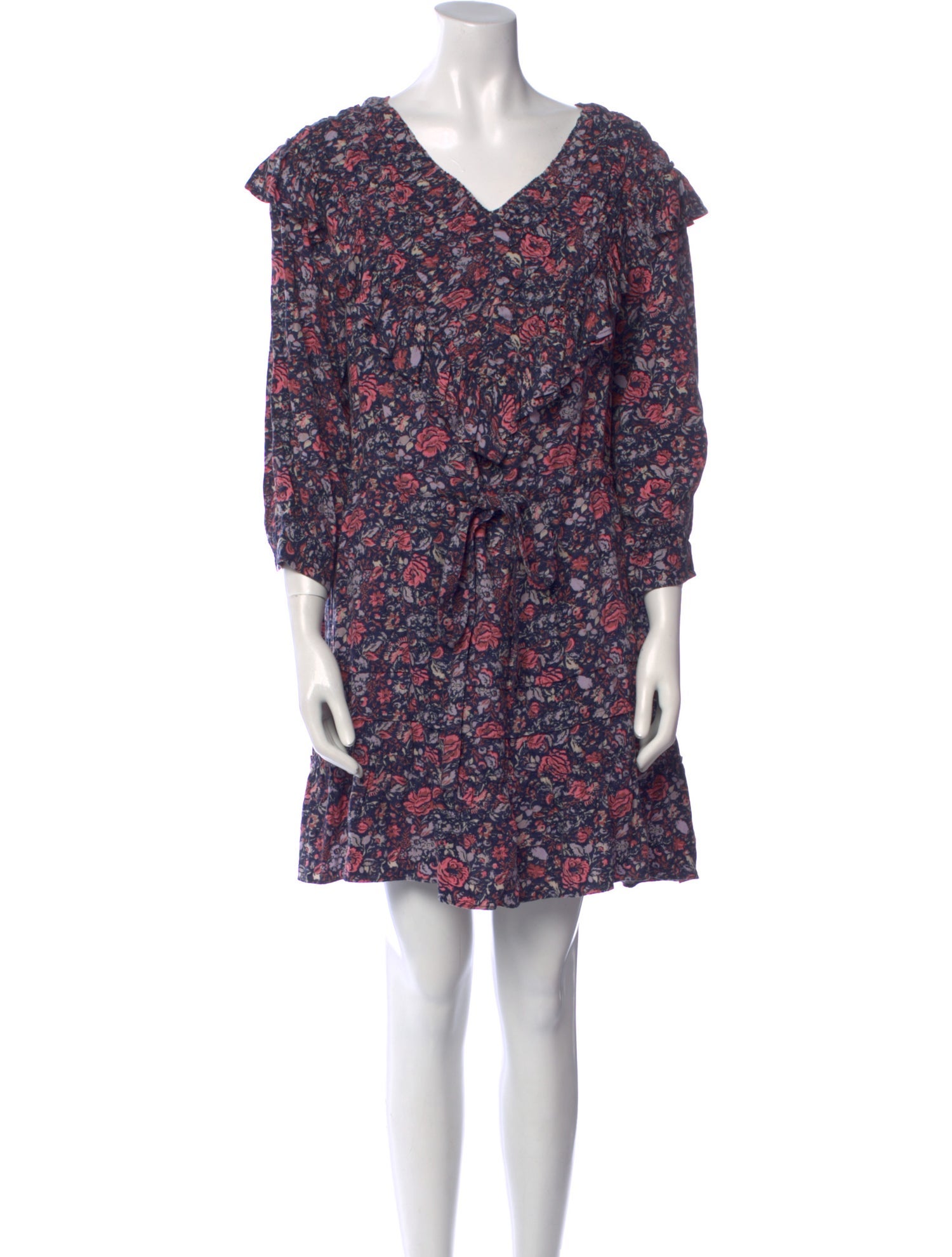 La Vie Rebecca Taylor Floral Print Mini Dress