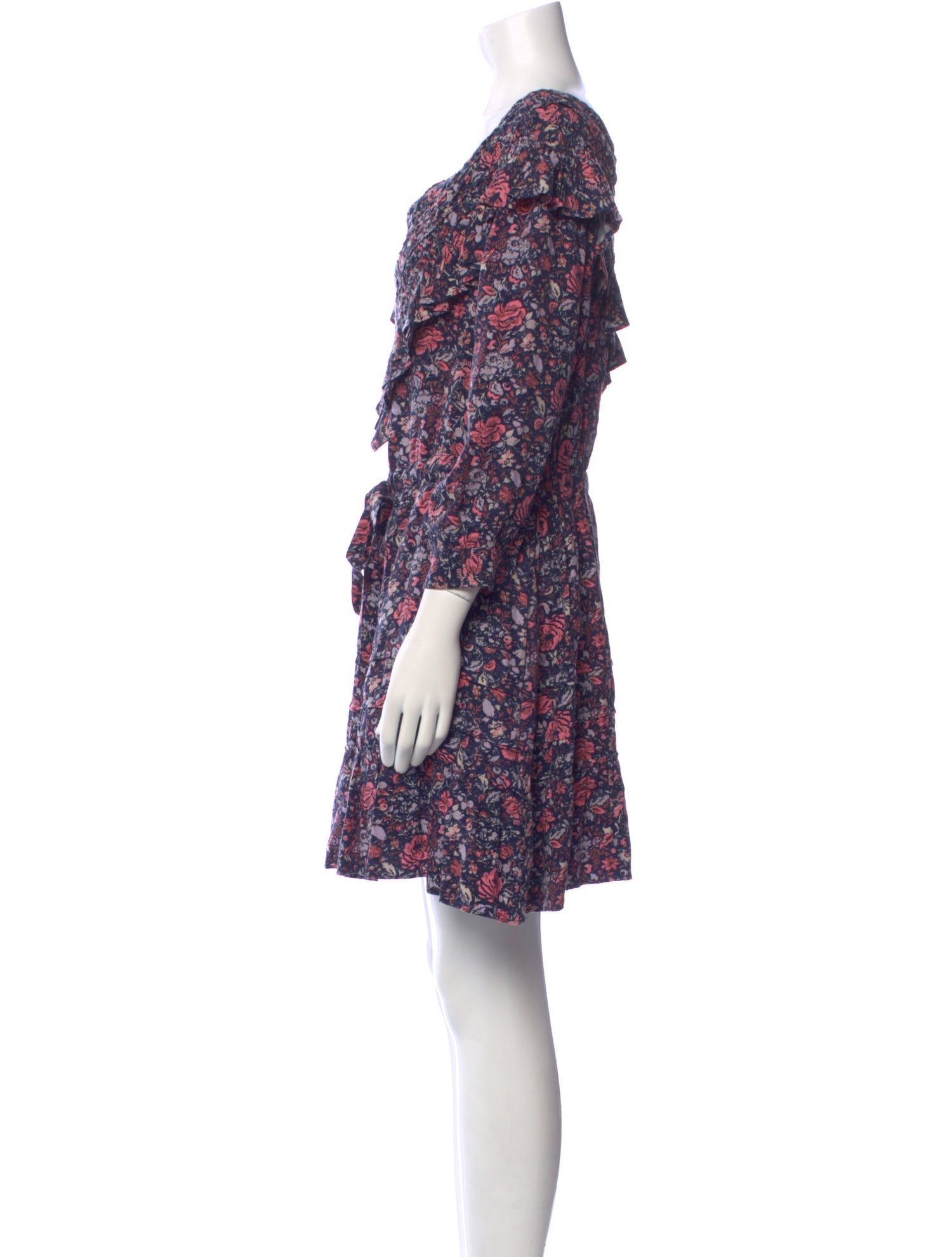 La Vie Rebecca Taylor Floral Print Mini Dress