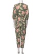 La Vie Rebecca Taylor Floral Print Crew Neck Jumpsuit