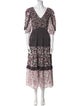 La Vie Rebecca Taylor Floral Print Long Dress