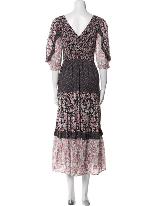 La Vie Rebecca Taylor Floral Print Long Dress