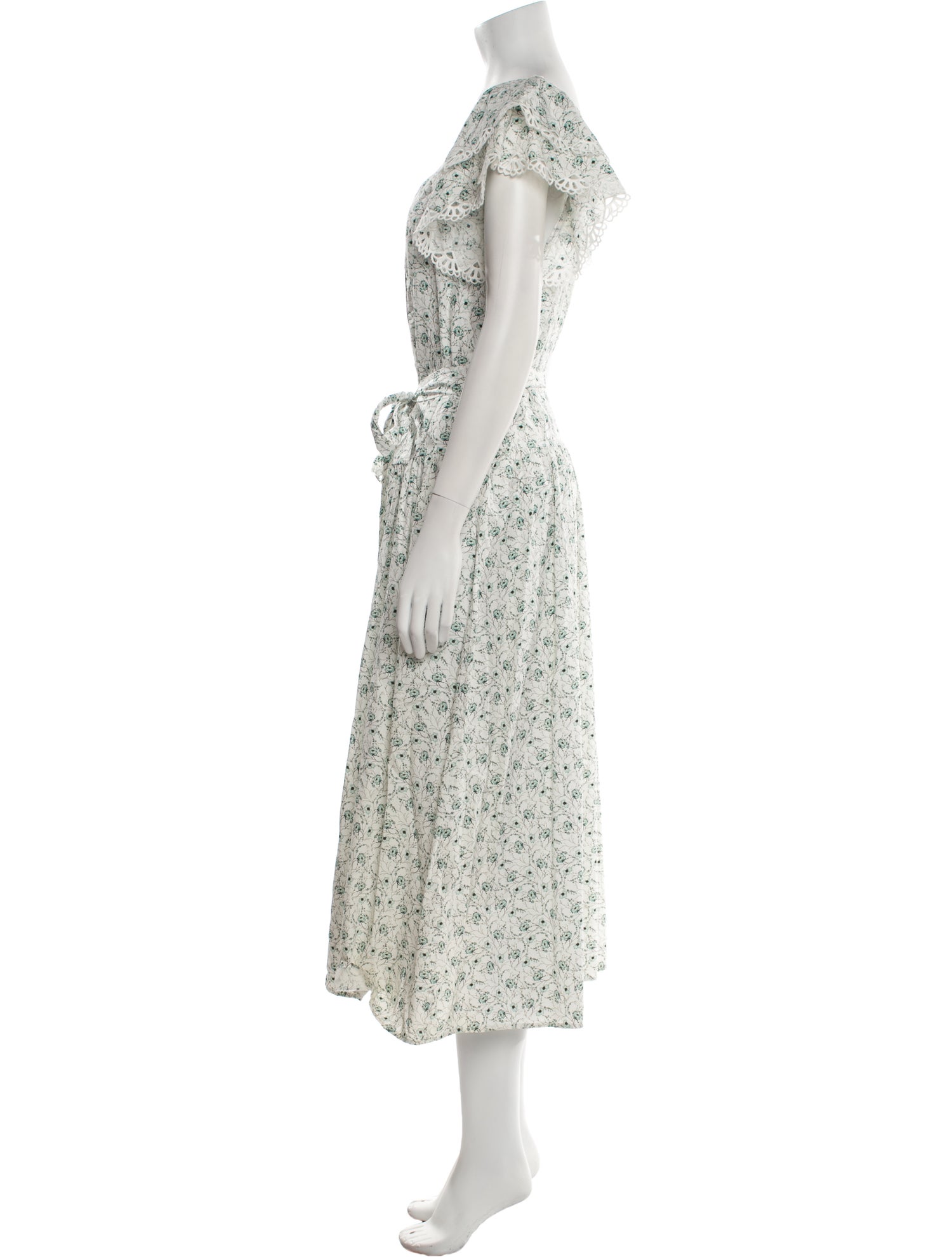 La Vie Rebecca Taylor Floral Print Midi Length Dress w/ Tags